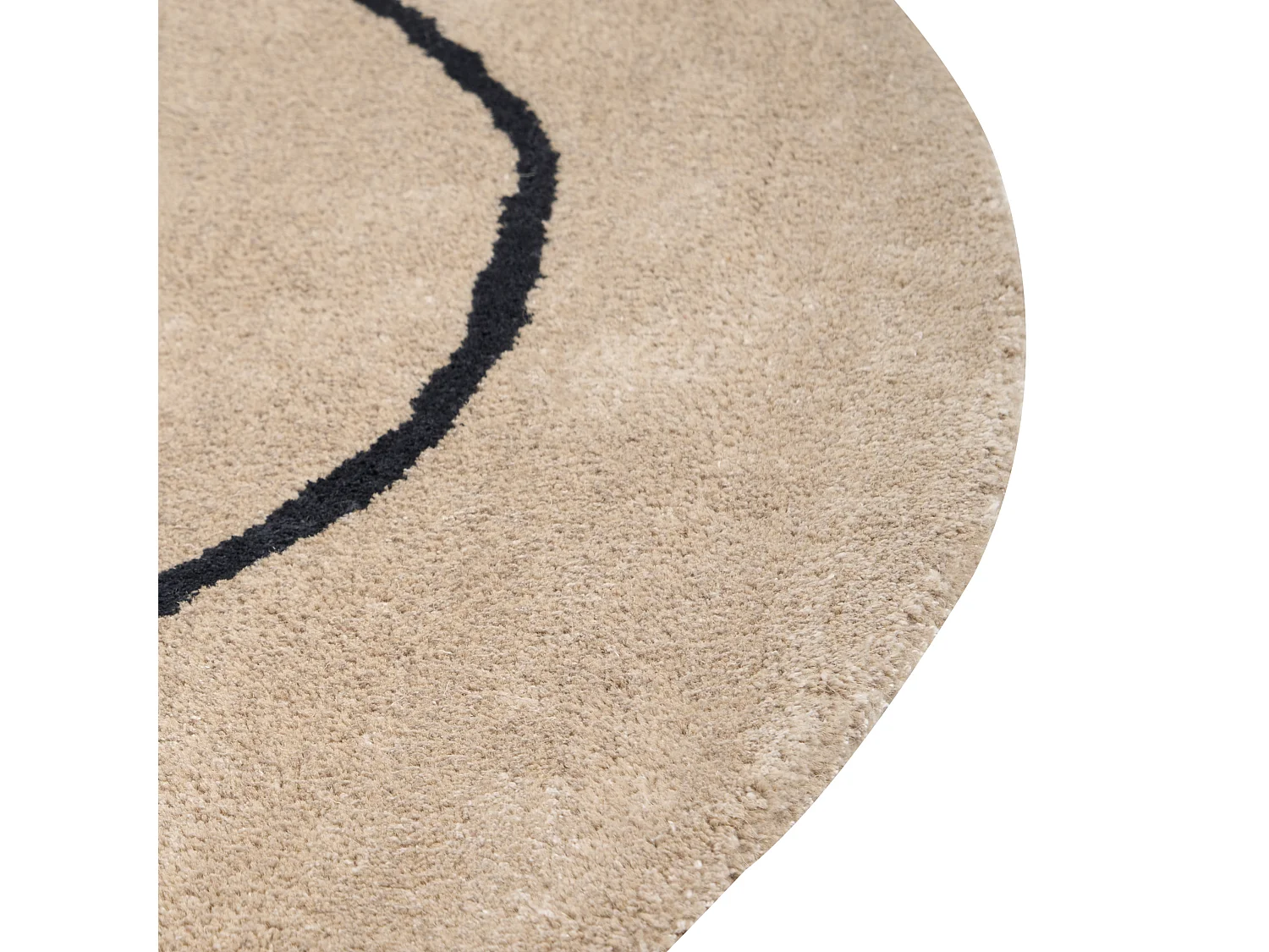Tapis DIGRI Beige ø 200 cm Soie artificielle