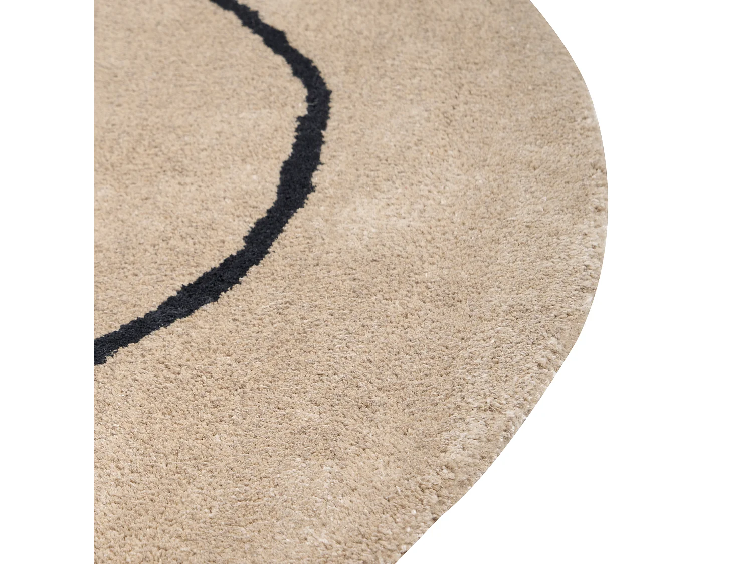 Tapis DIGRI Beige ø 200 cm Soie artificielle