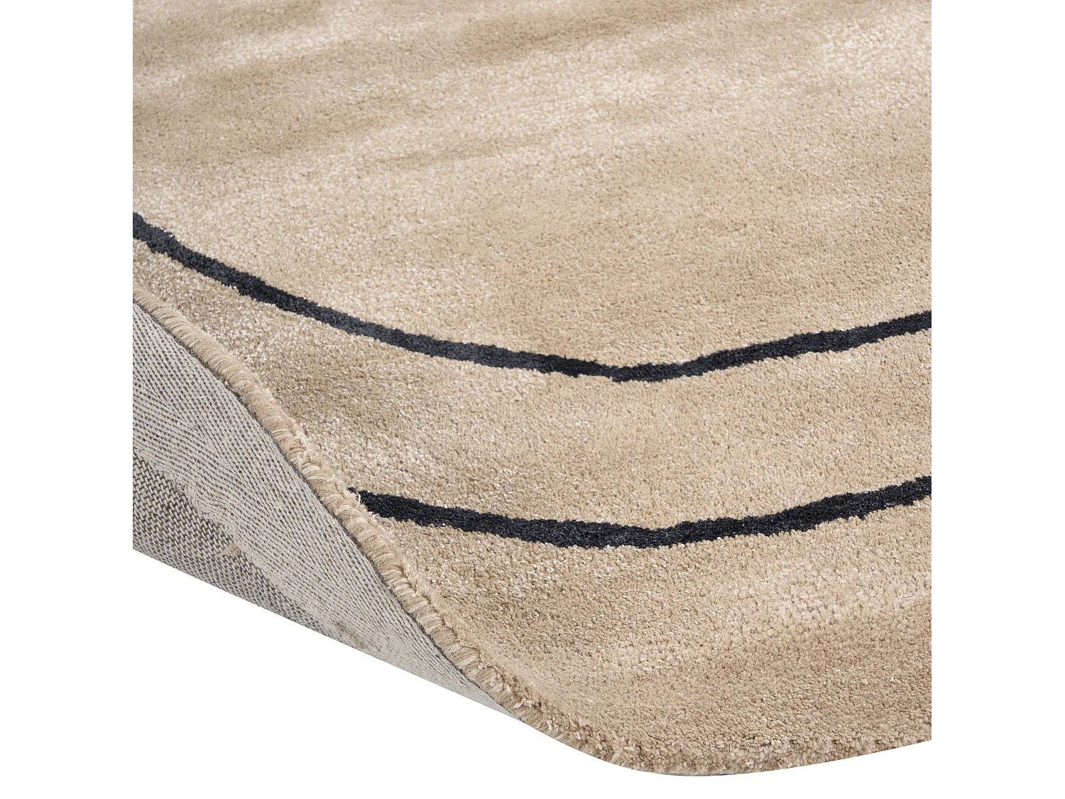 Tapis DIGRI Beige ø 200 cm Soie artificielle