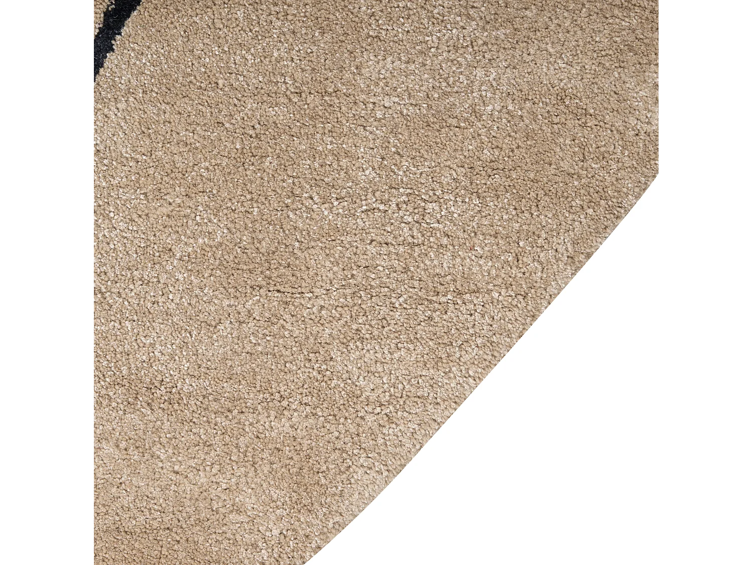 Tapis DIGRI Beige ø 200 cm Soie artificielle