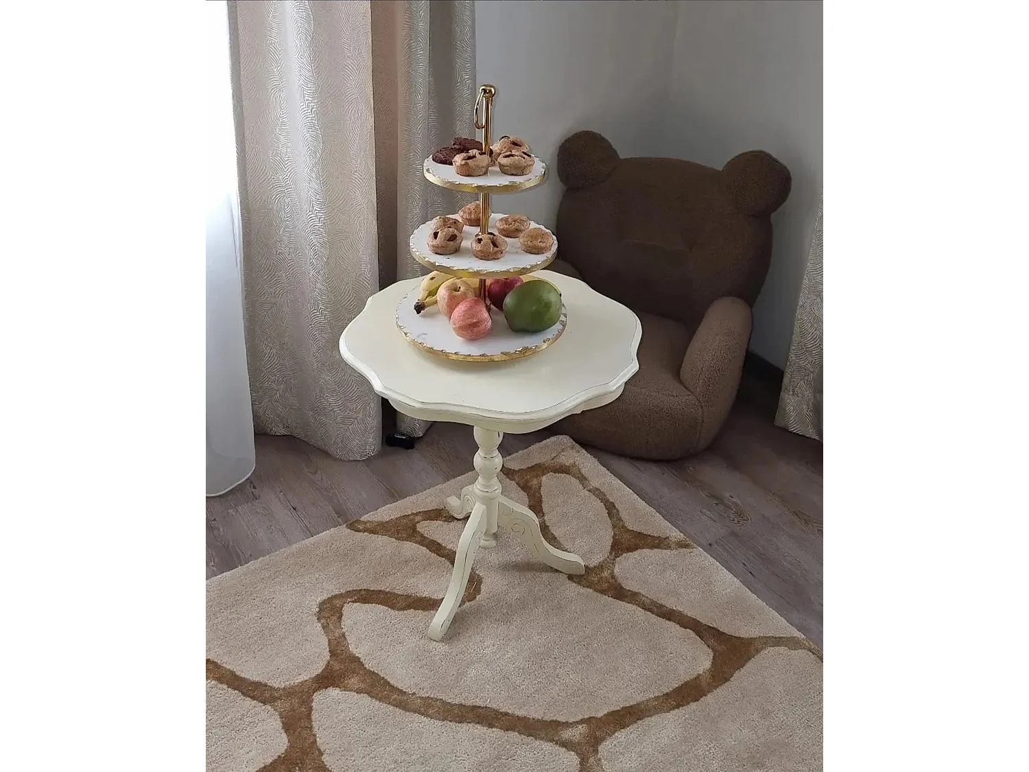Vloerkleed viscose beige 160 x 230 cm MAKOLA
