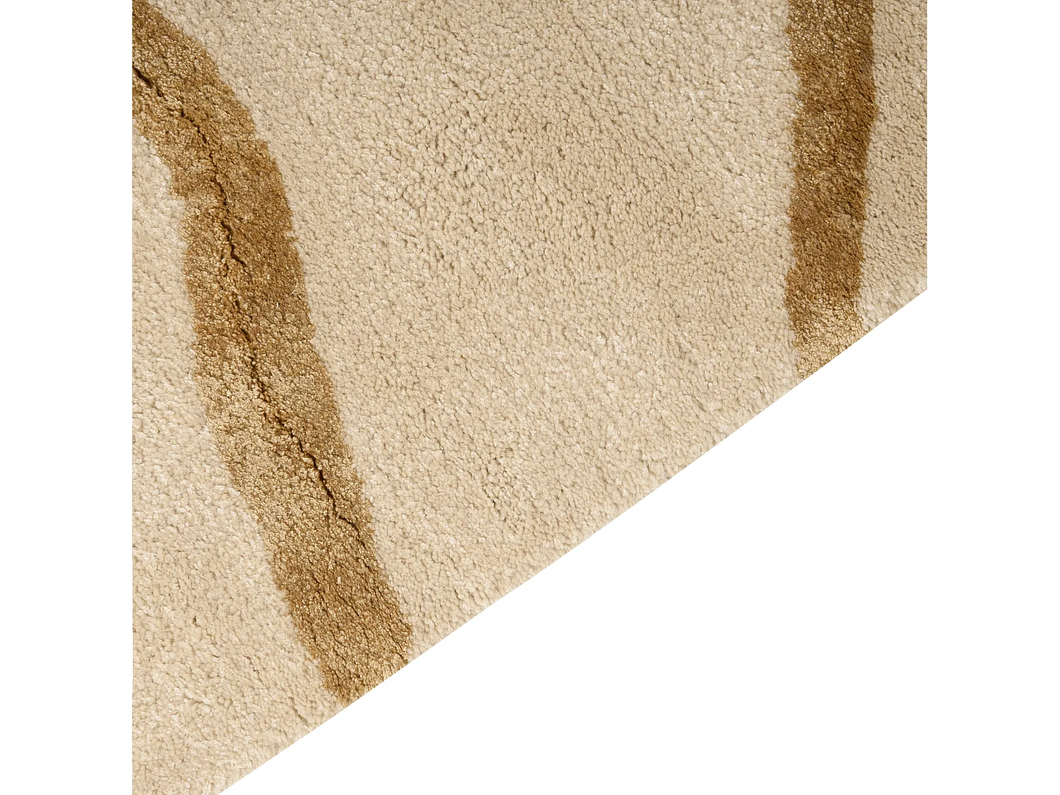 Teppich Viskose beige 160 x 230 cm geometrisches Muster Kurzflor MAKOLA