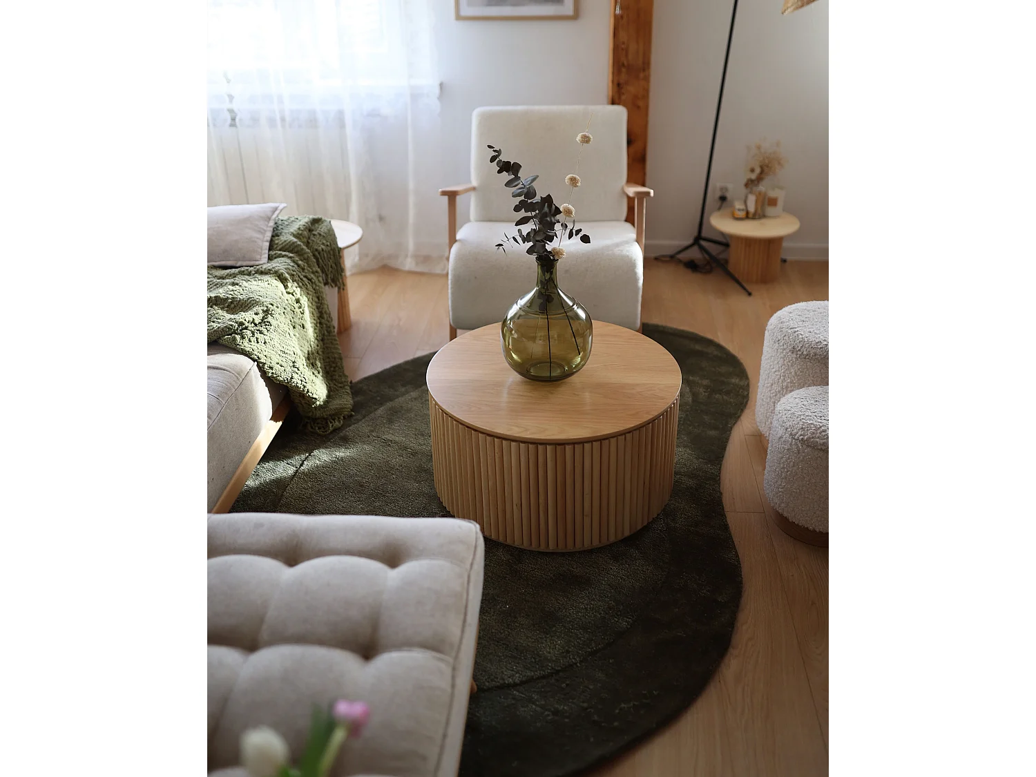 Tapis en viscose 160 x 230 cm vert MASSO