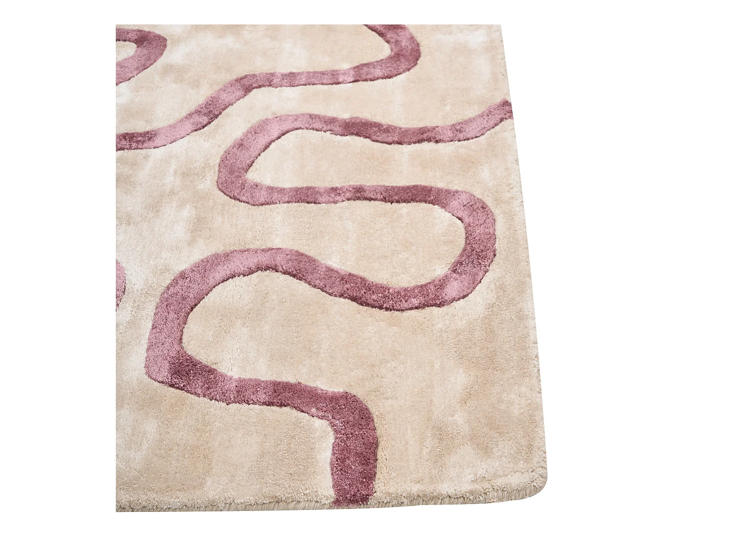 Vloerkleed viscose beige/roze 160 x 230 cm KAPPAR