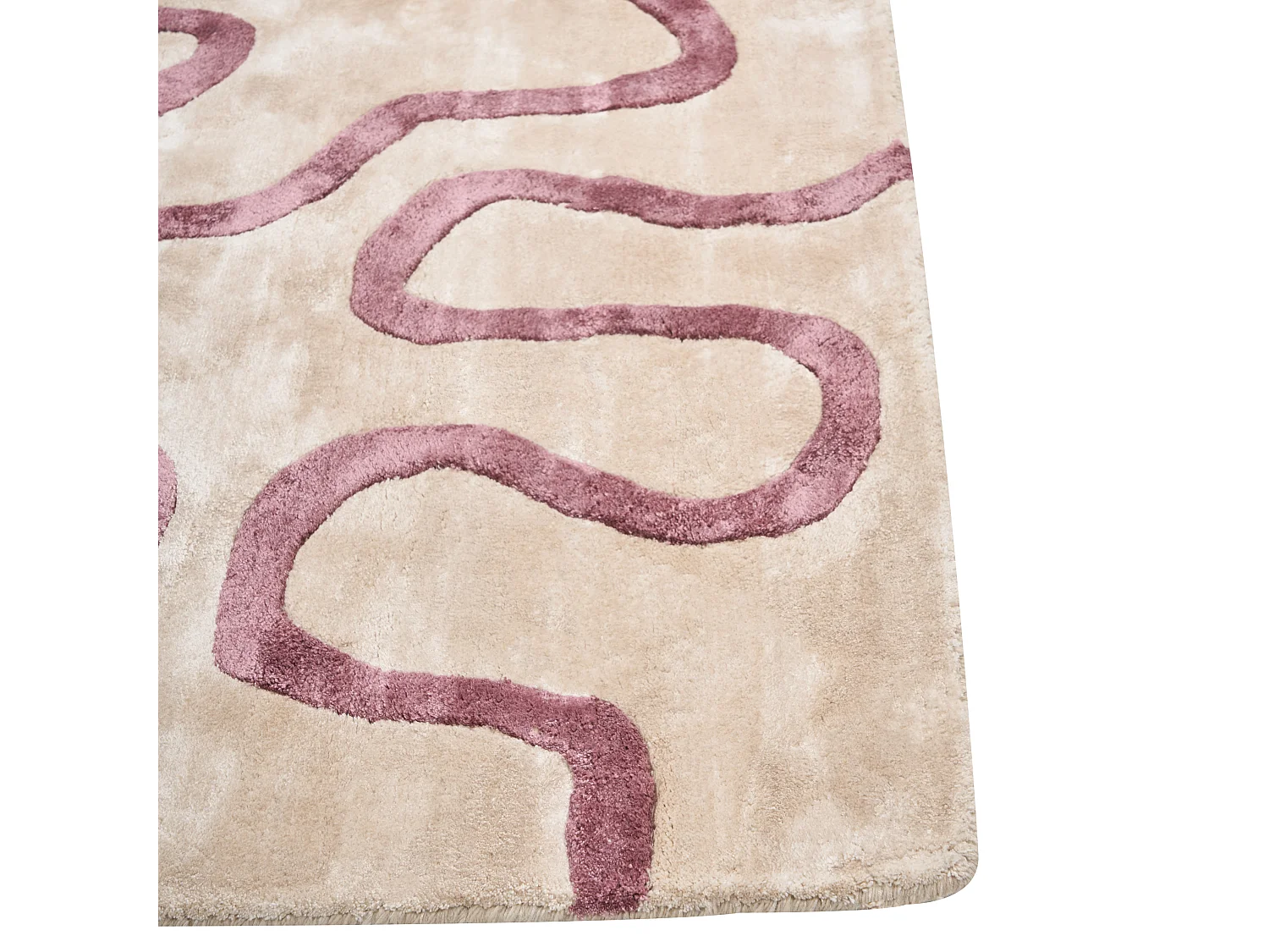 Vloerkleed viscose beige/roze 160 x 230 cm KAPPAR