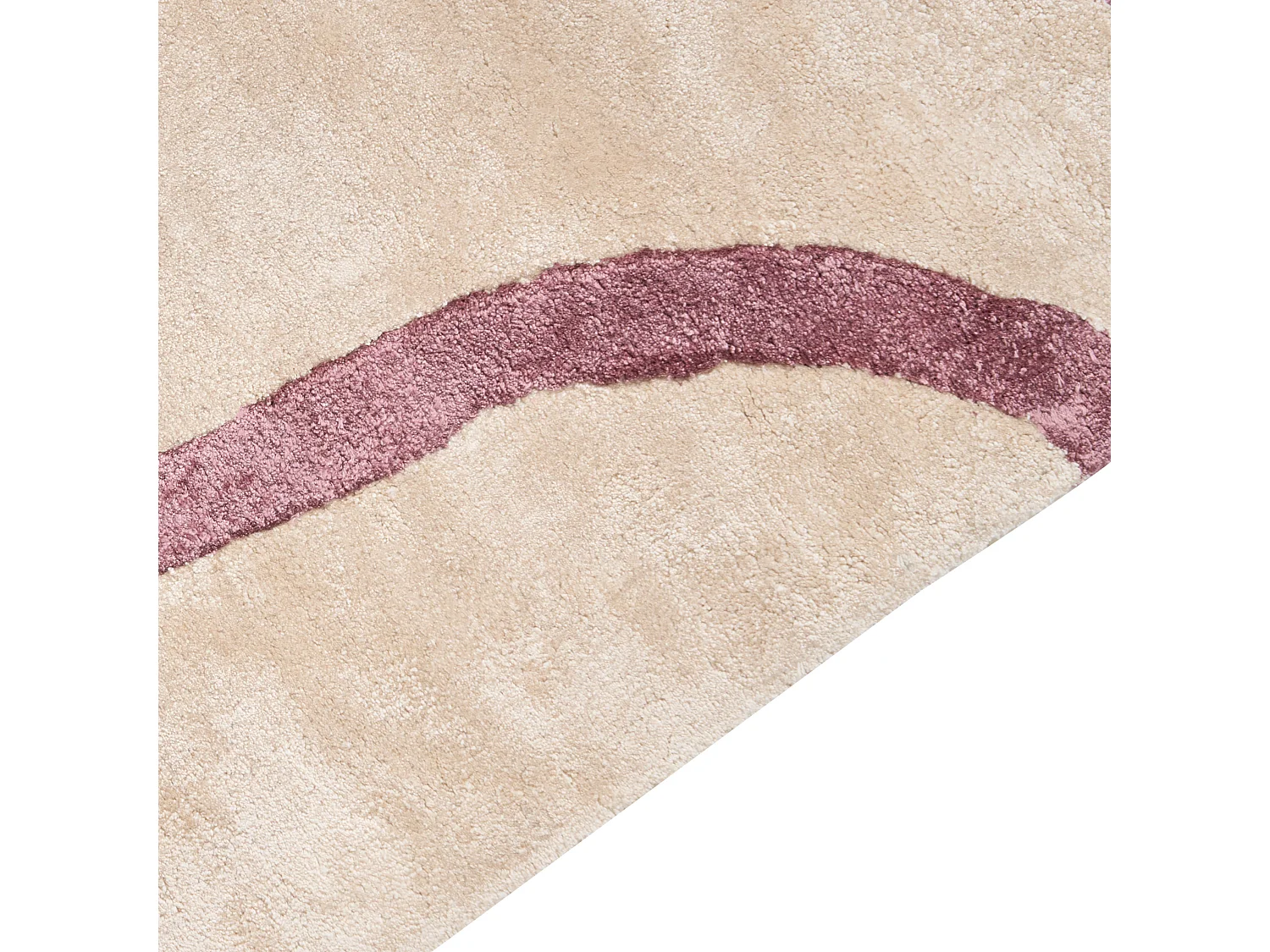 Tapis en viscose 160 x 230 cm beige et rose KAPPAR