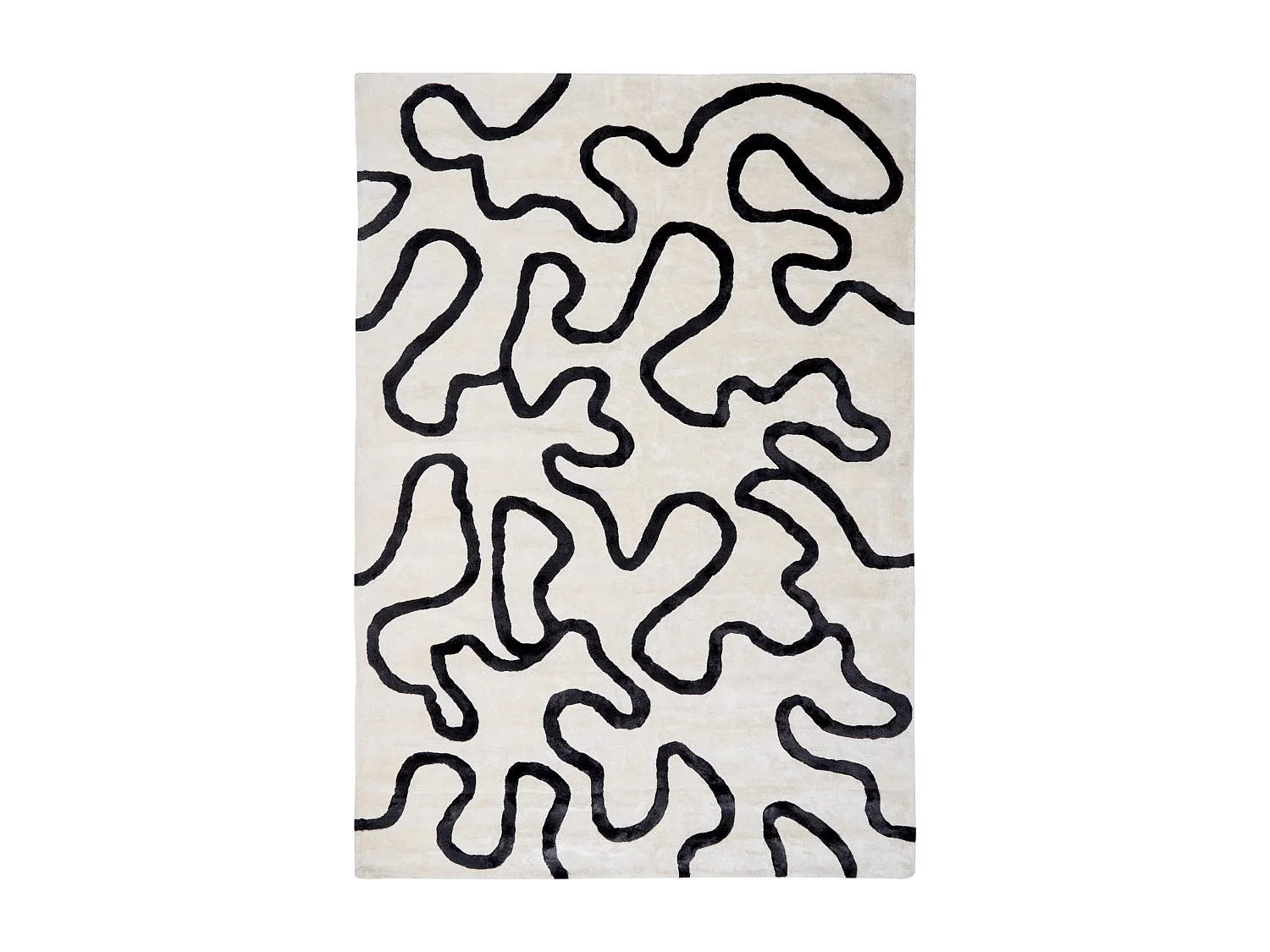 Tapis KAPPAR Blanc 160 x 230 cm Soie artificielle