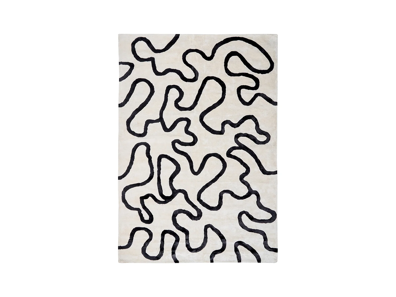 Tapis KAPPAR Blanc 160 x 230 cm Soie artificielle