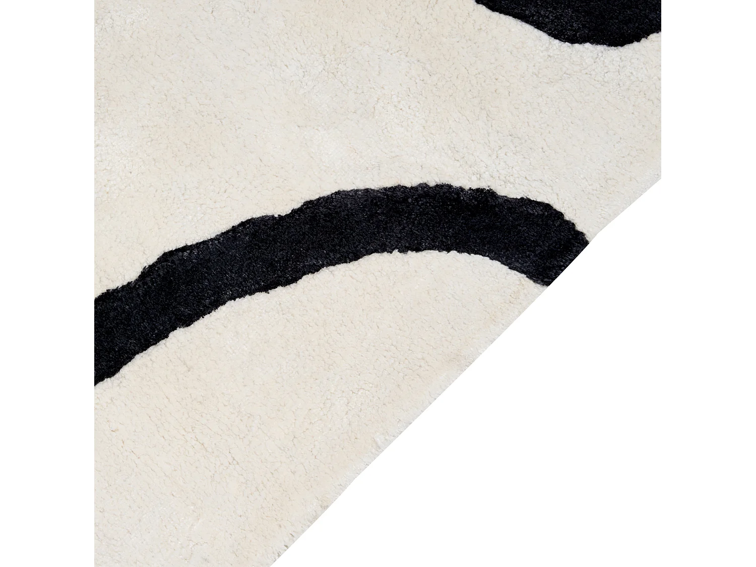 Vloerkleed viscose wit/zwart 160 x 230 cm KAPPAR