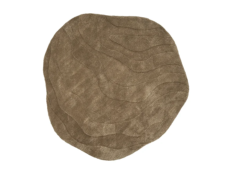 Teppich Viskose olivgrün 160 x 160 cm Kurzflor KASBO