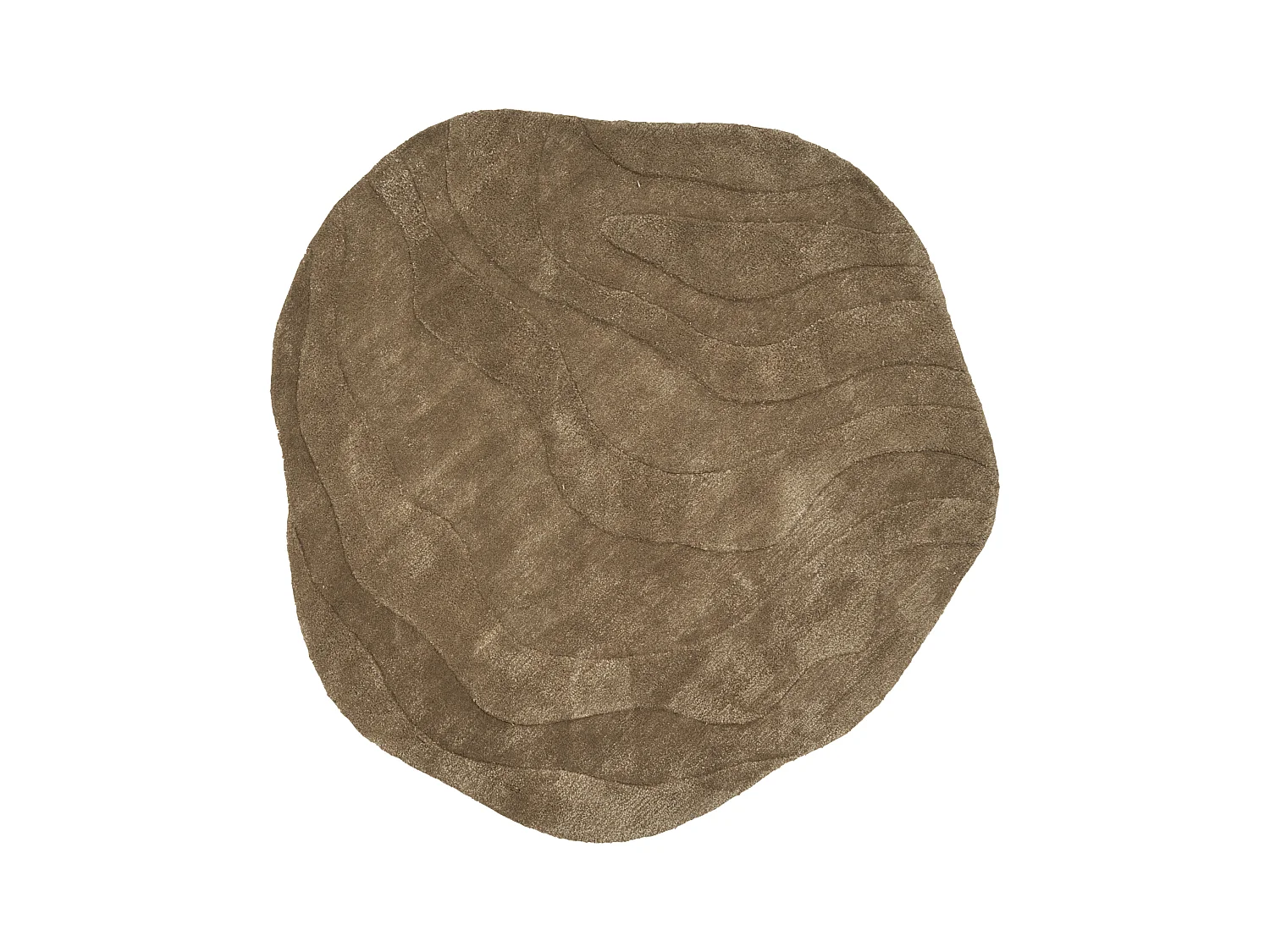 Tapis KASBO Vert olive 160 x 160 cm Soie artificielle