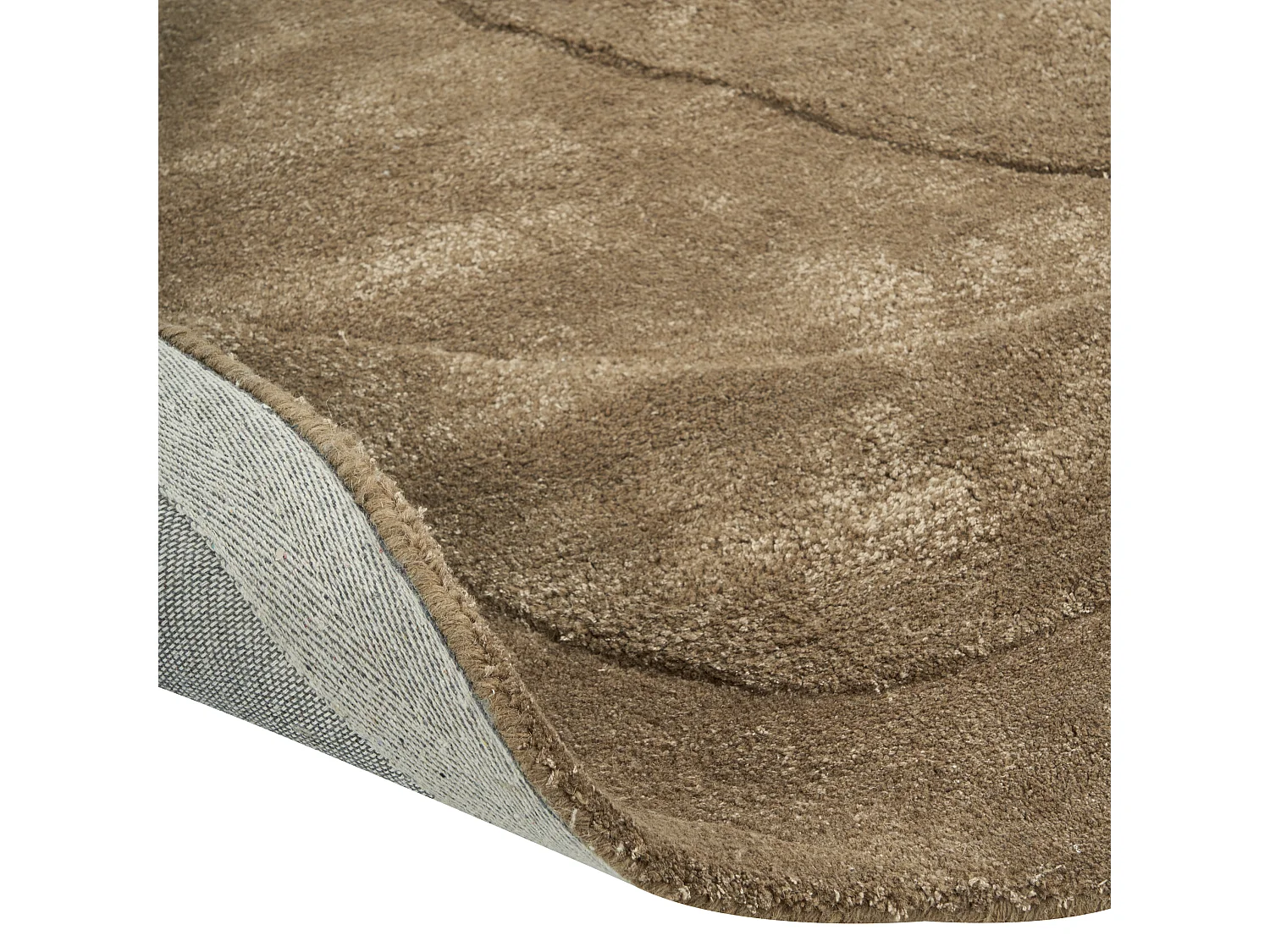 Tapis KASBO Vert olive 160 x 160 cm Soie artificielle