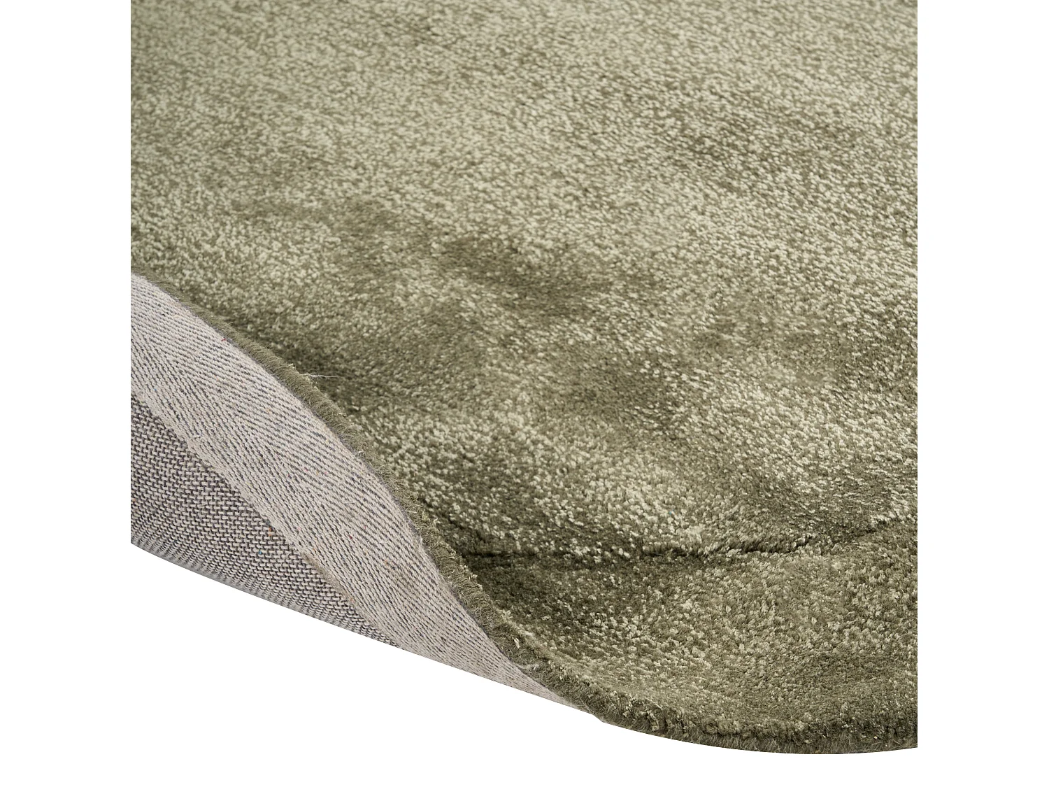 Tapis MITHA Vert olive 200 x 300 cm Soie artificielle