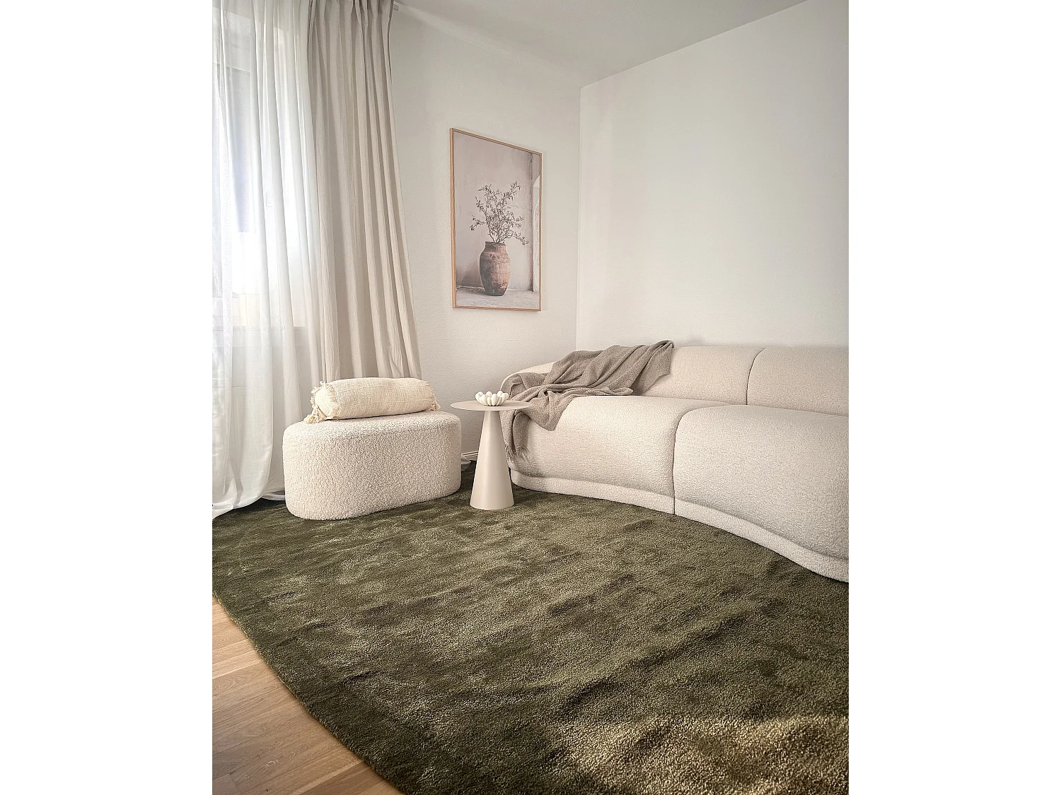 Tapis en viscose 200 x 300 vert MITHA