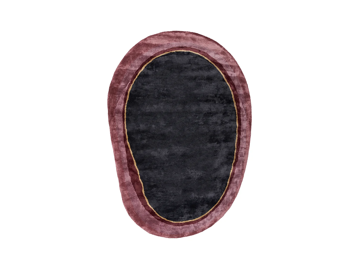 Tapis PITHORO Noir 160 x 230 cm Soie artificielle