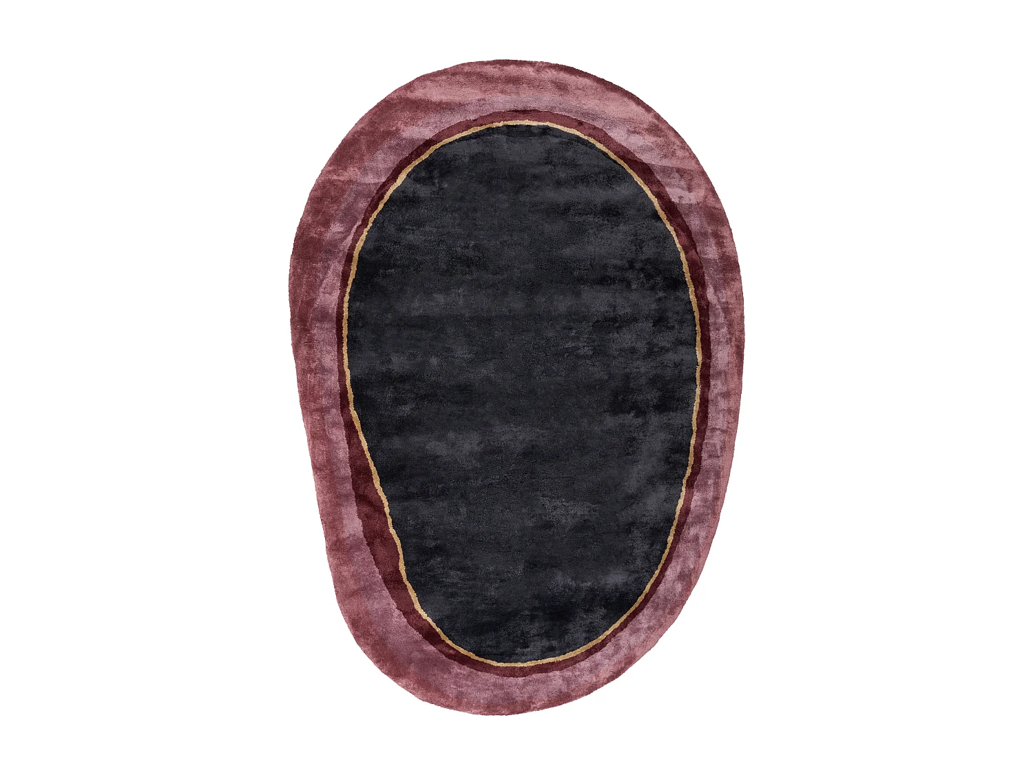 Alfombra de viscosa negro 160 x 230 cm PITHORO