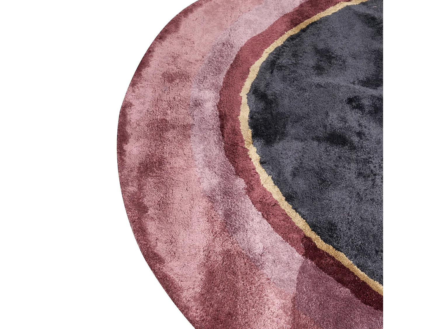 Alfombra de viscosa negro 160 x 230 cm PITHORO
