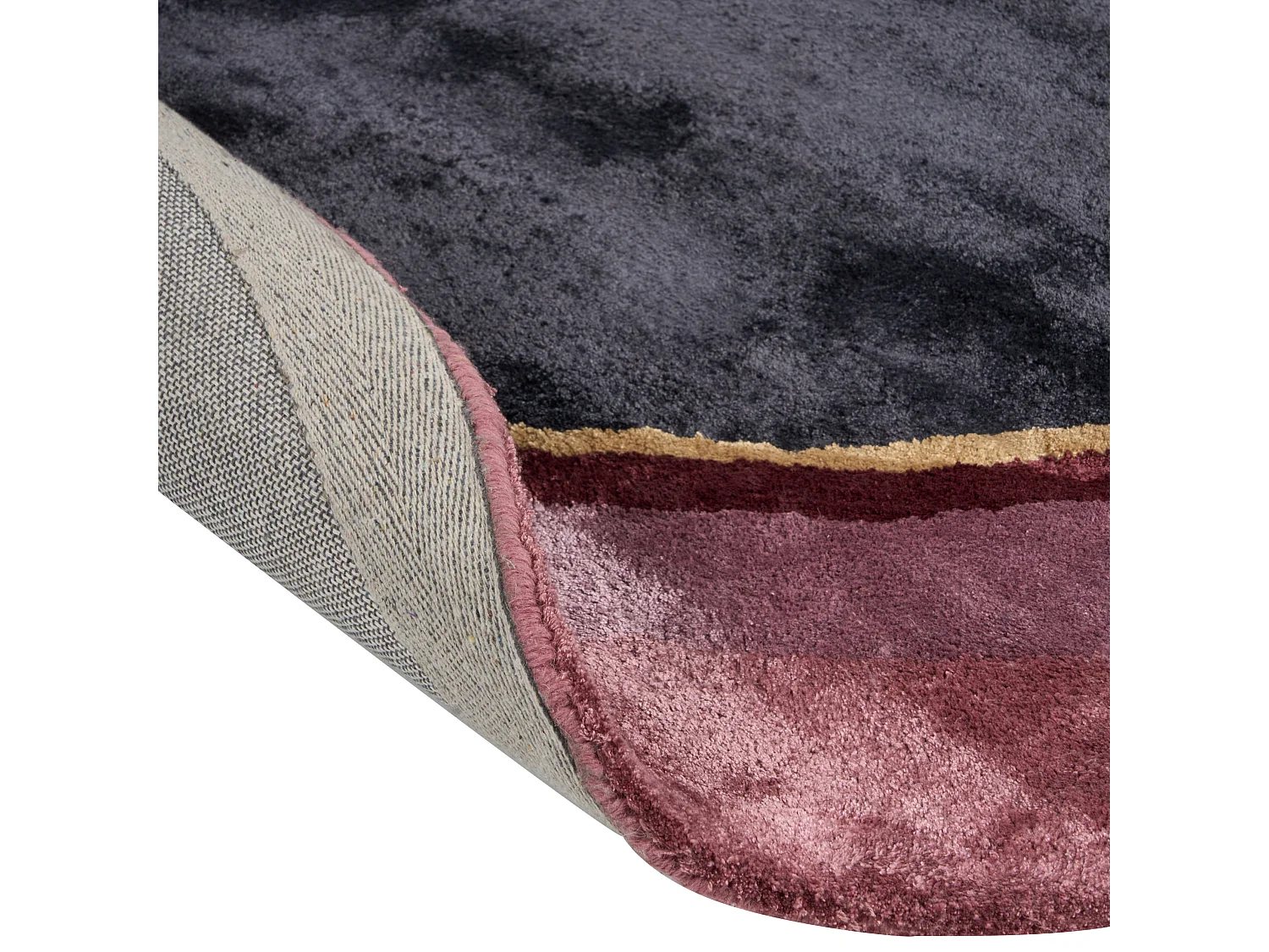 Alfombra de viscosa negro 160 x 230 cm PITHORO