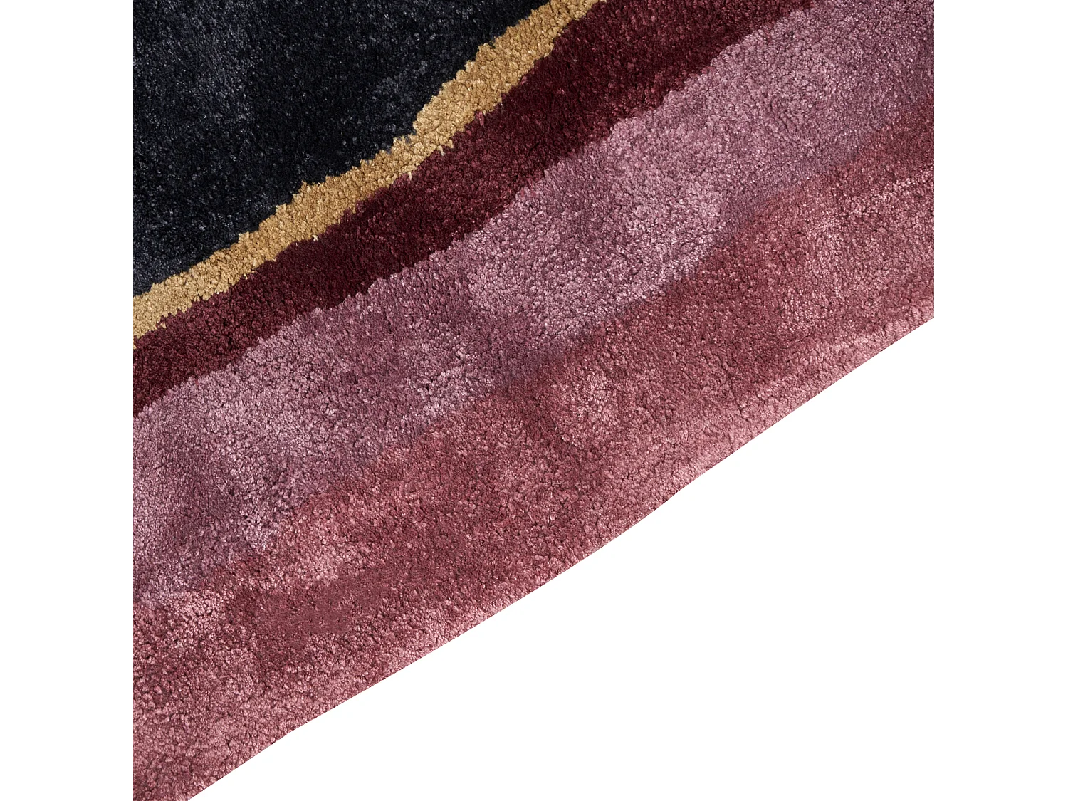 Alfombra de viscosa negro 160 x 230 cm PITHORO
