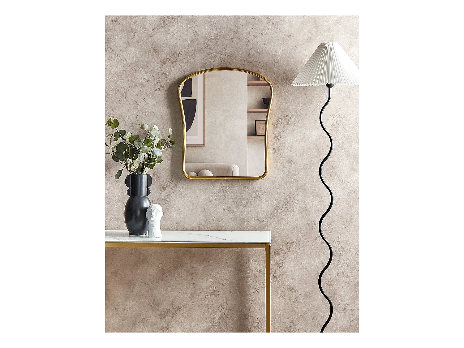 Miroir NOTH 45 cm 53 cm Métal Doré