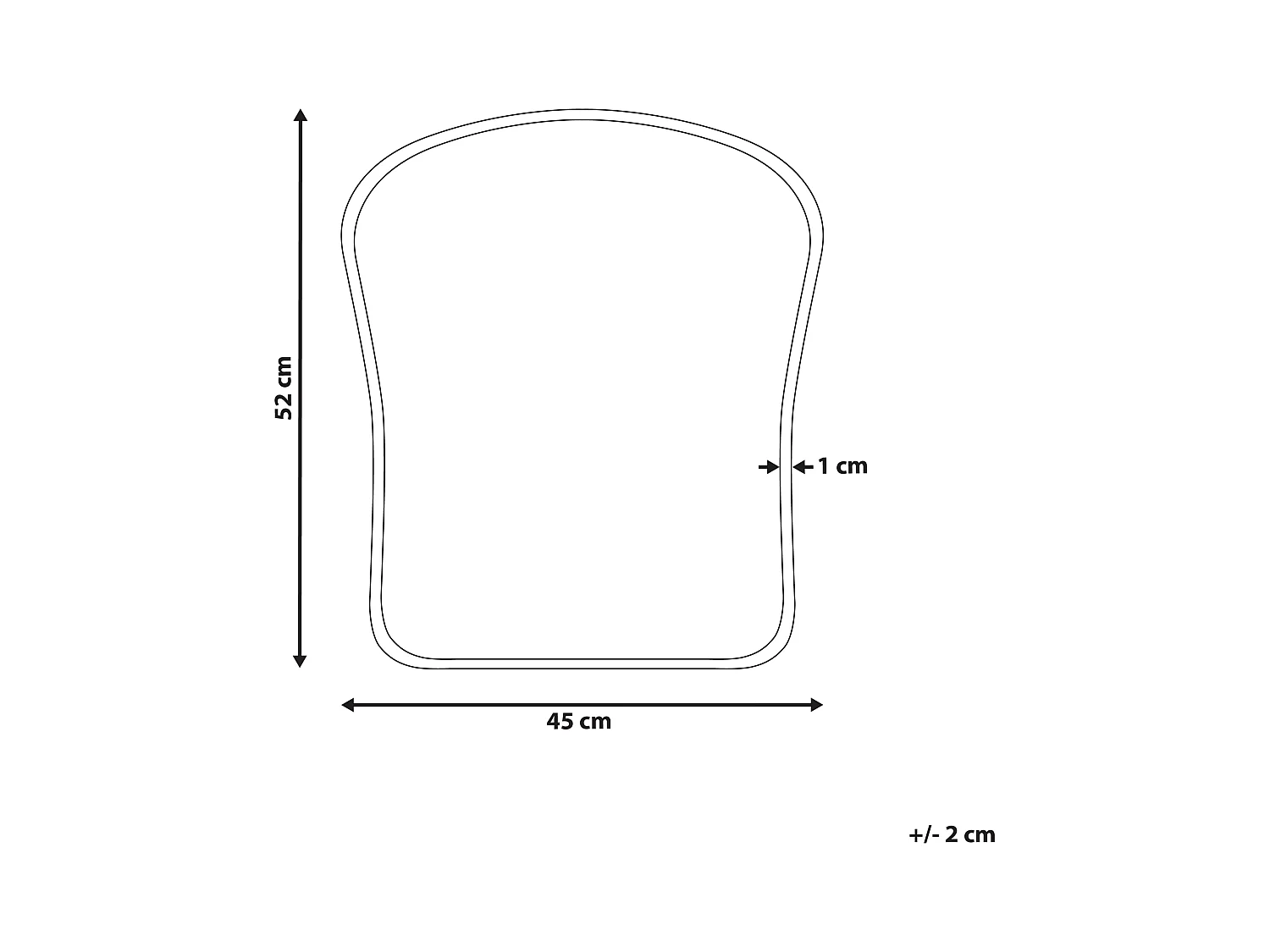 Miroir NOTH 45 cm 53 cm Métal Doré