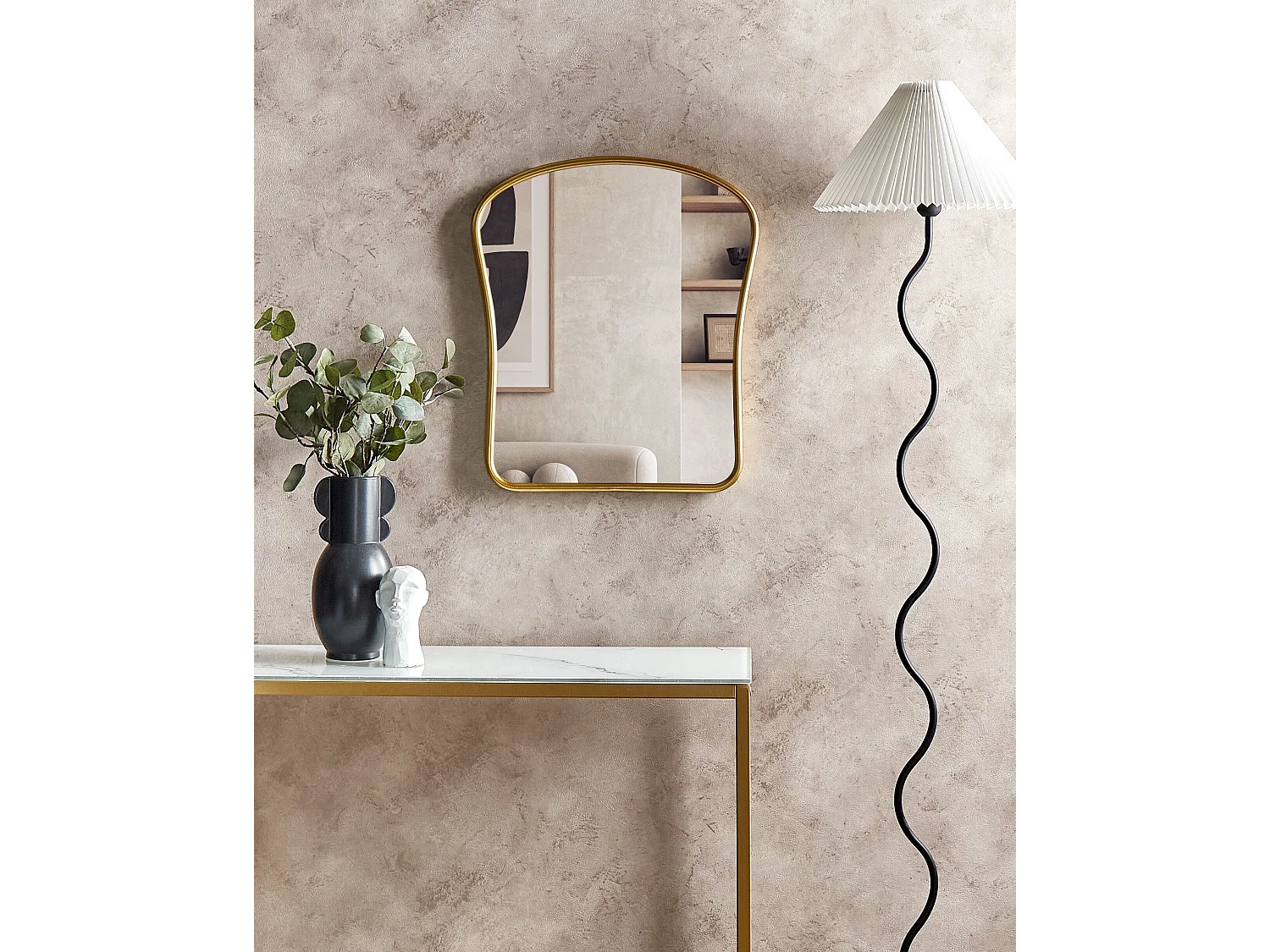 Miroir NOTH 45 cm 53 cm Métal Doré