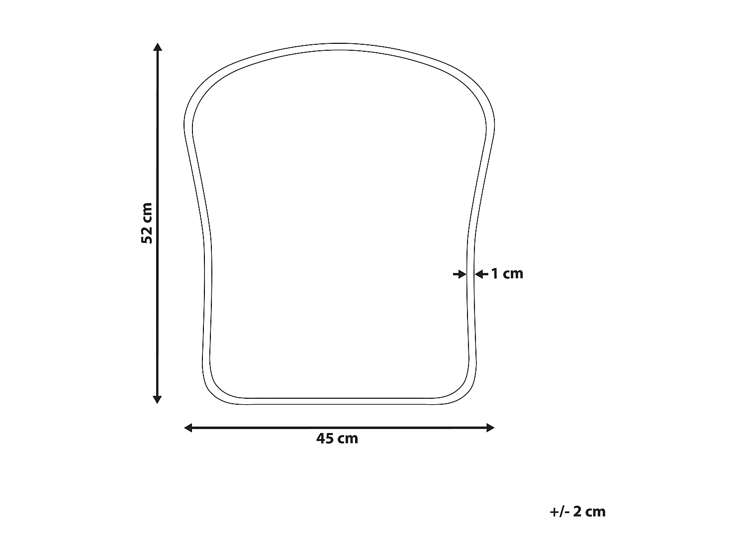 Miroir NOTH 45 cm 53 cm Métal Doré