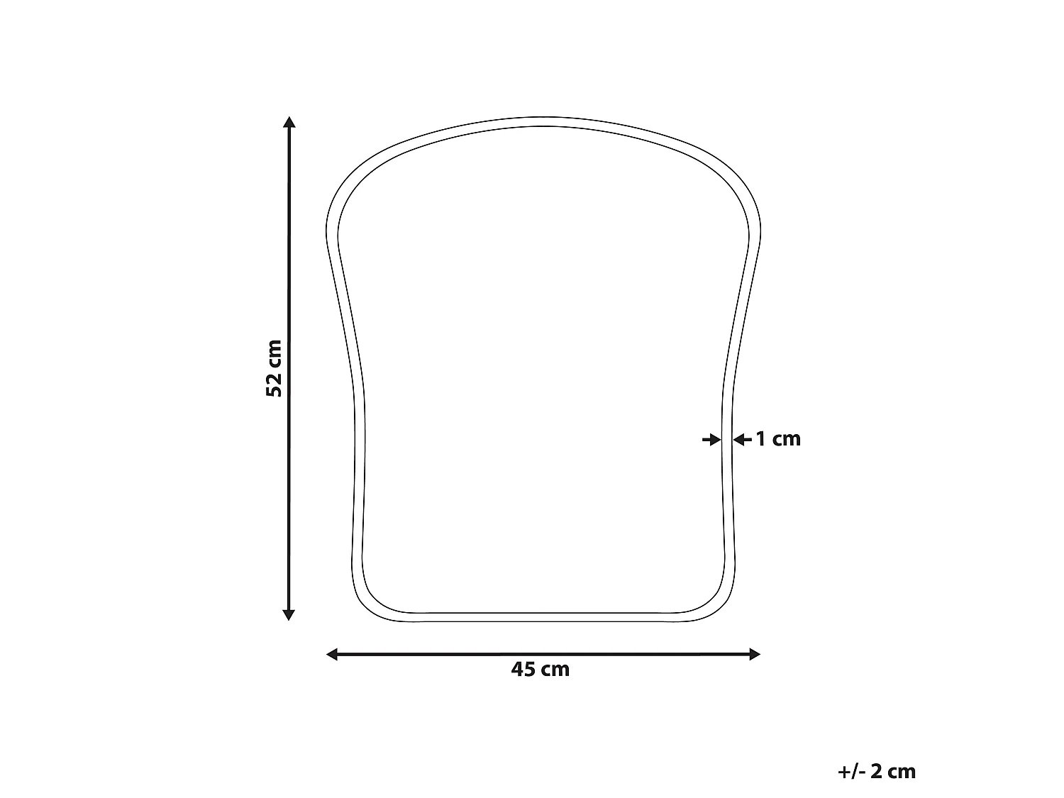 Miroir NOTH 45 cm 53 cm Métal Doré