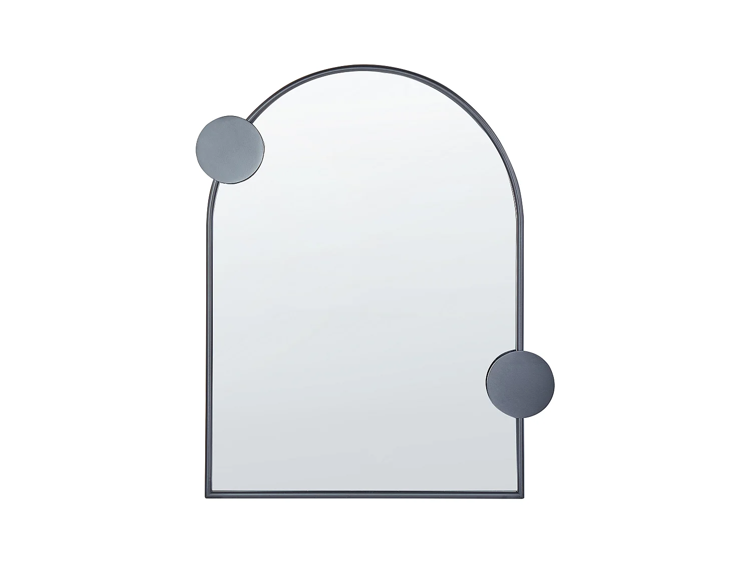 Miroir AULON 69 cm 80 cm Métal Noir