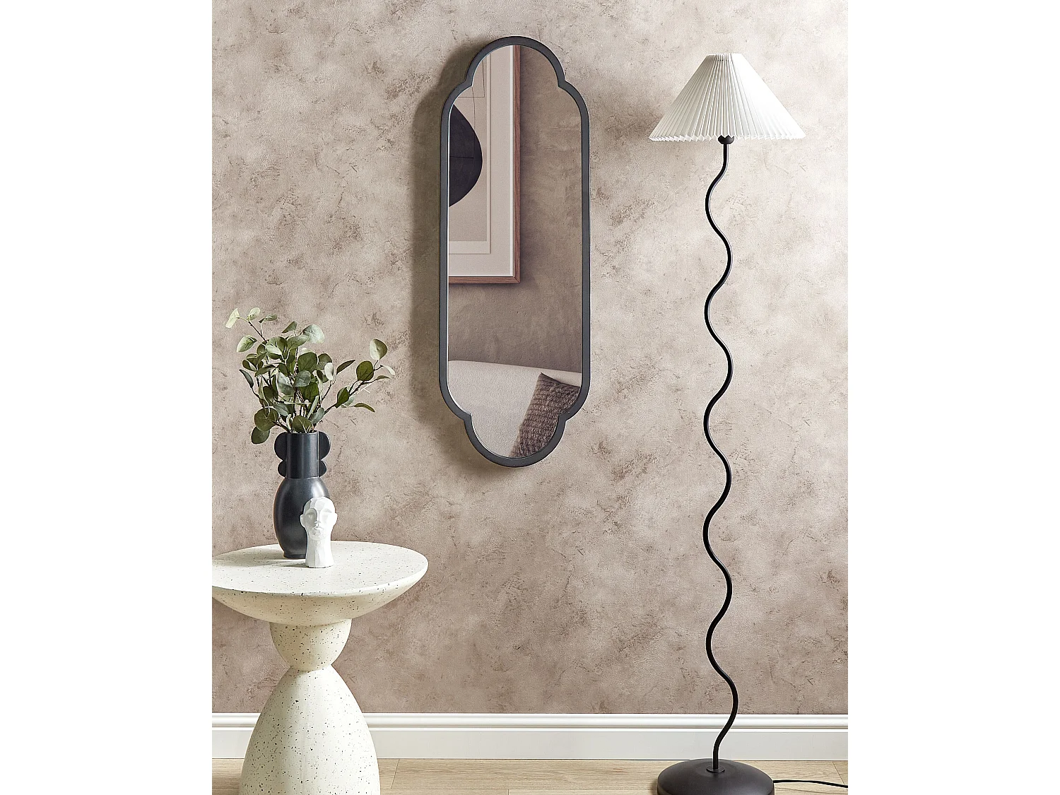 Miroir TROUY 40 cm 102 cm Métal Noir