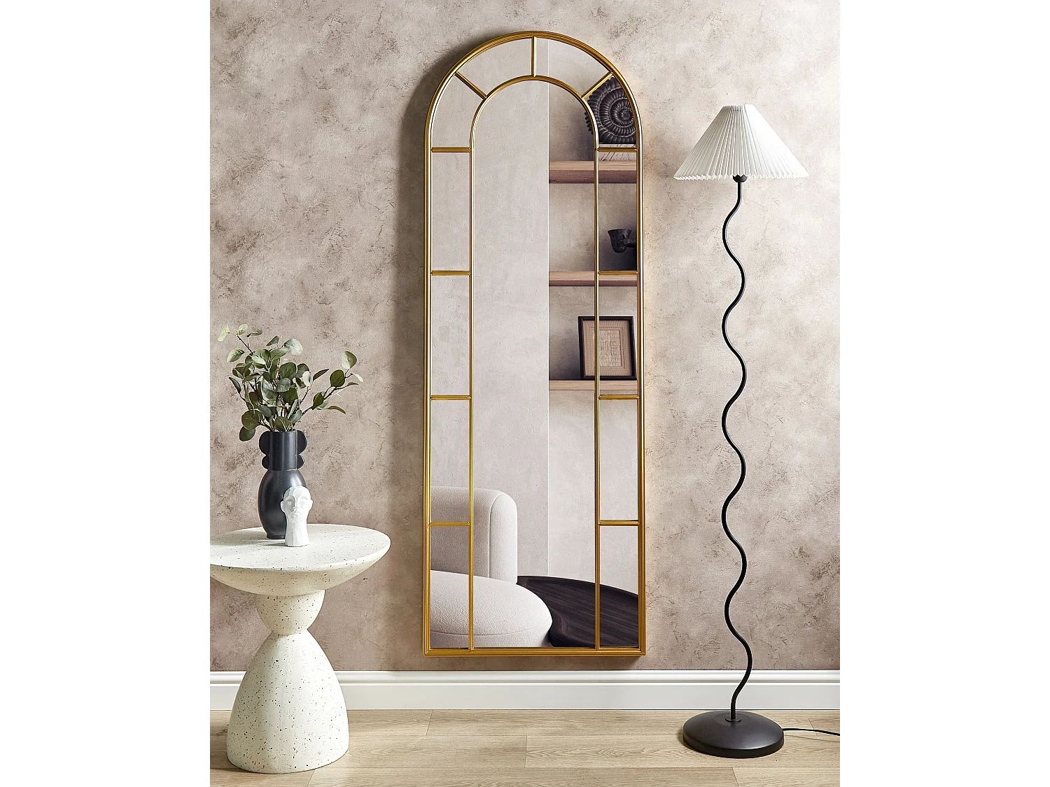 Miroir CROSSES 60 cm 170 cm Métal Doré