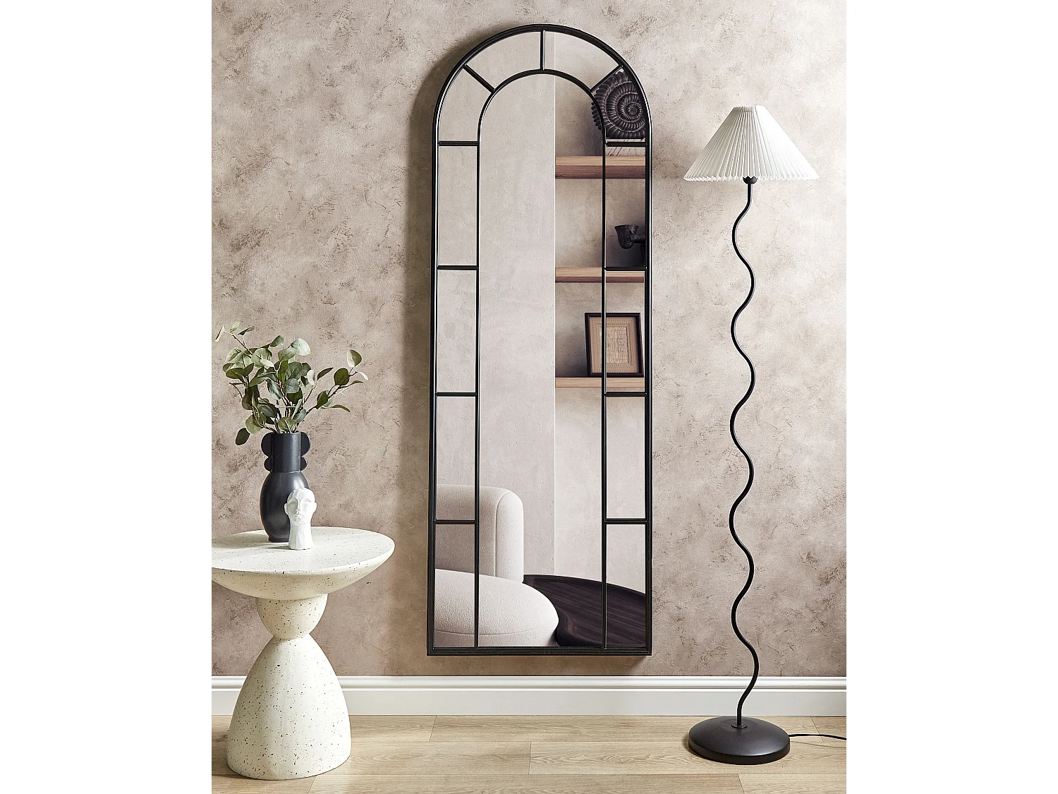 Miroir CROSSES 60 cm 170 cm Métal Noir