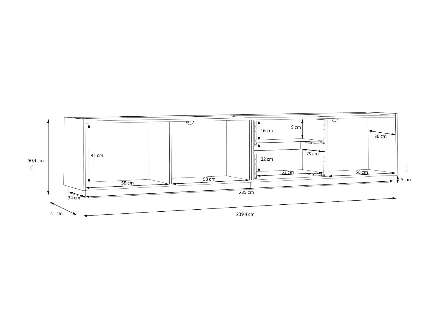 TV Lowboard Roman/Weiss&Braun