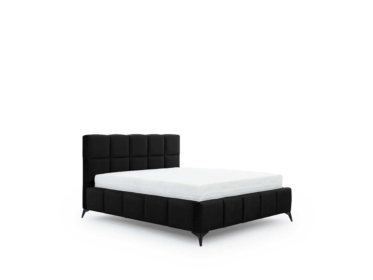 Letto Venus S (140x200)/Tessuto/Nero