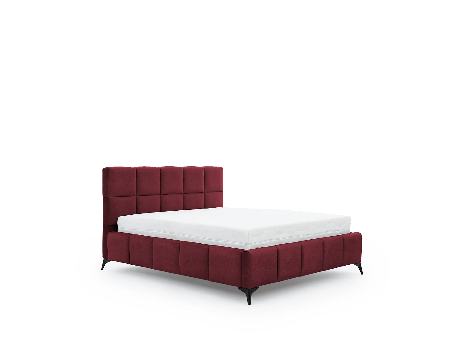 Letto Venus S (140x200)/Tessuto/Rosso