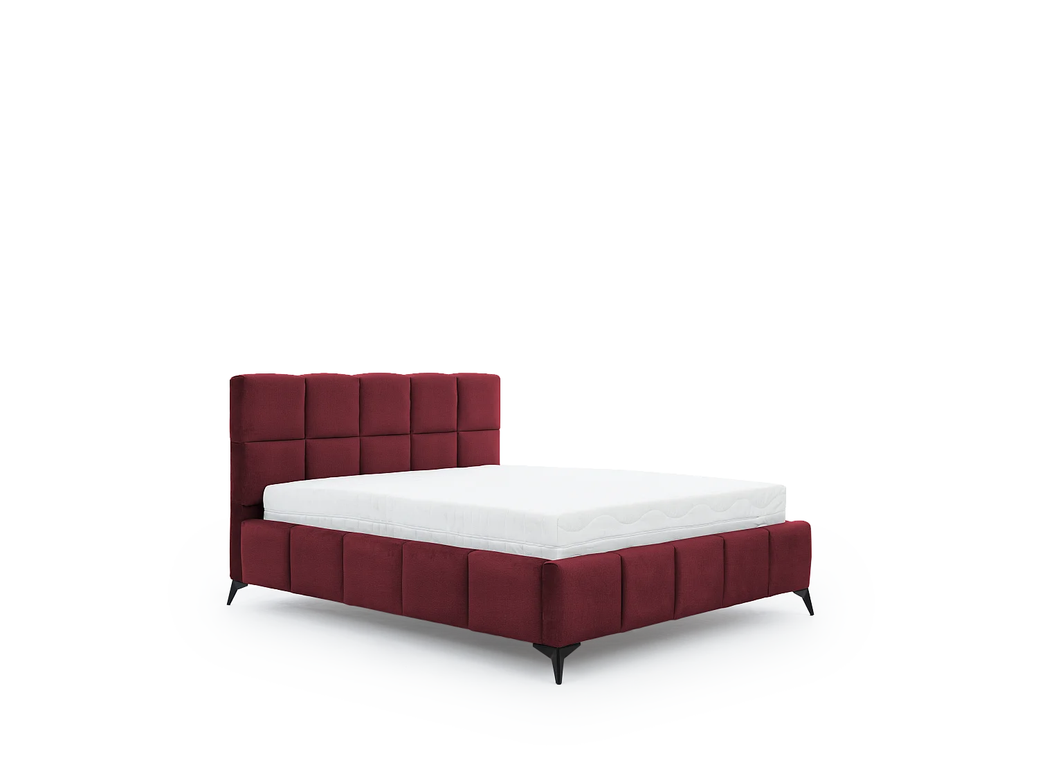 Letto Venus S (140x200)/Tessuto/Rosso