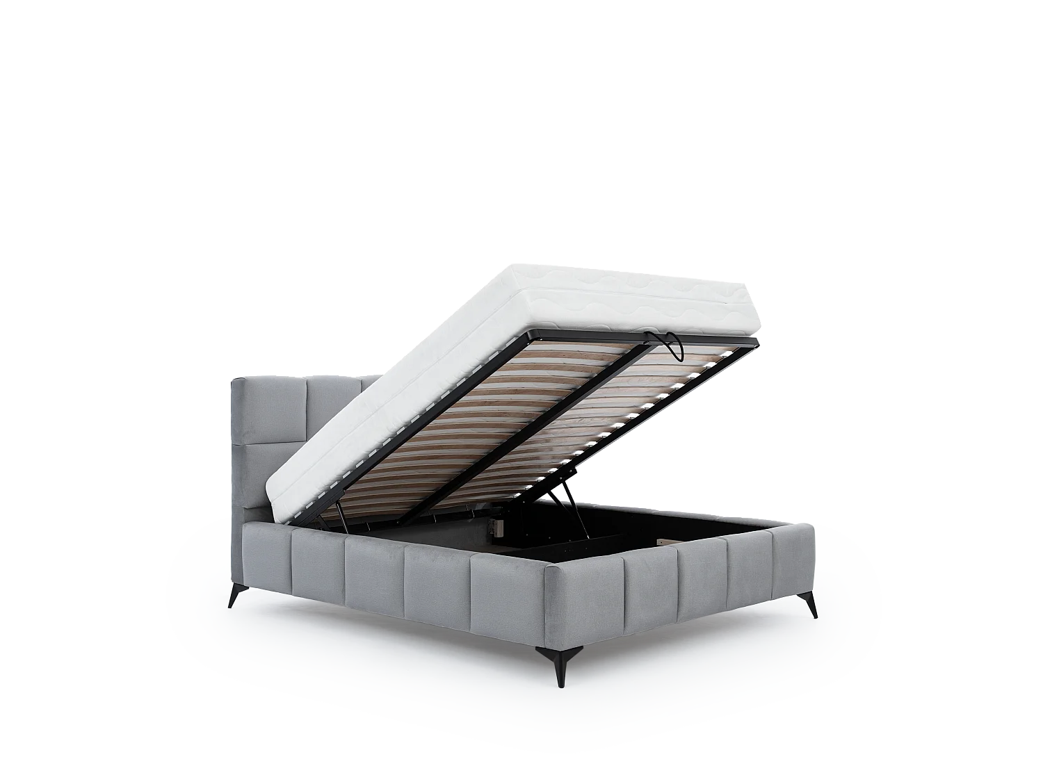 Lit Venus S (140x200)/Tissu/inclut Matelas/Bleu