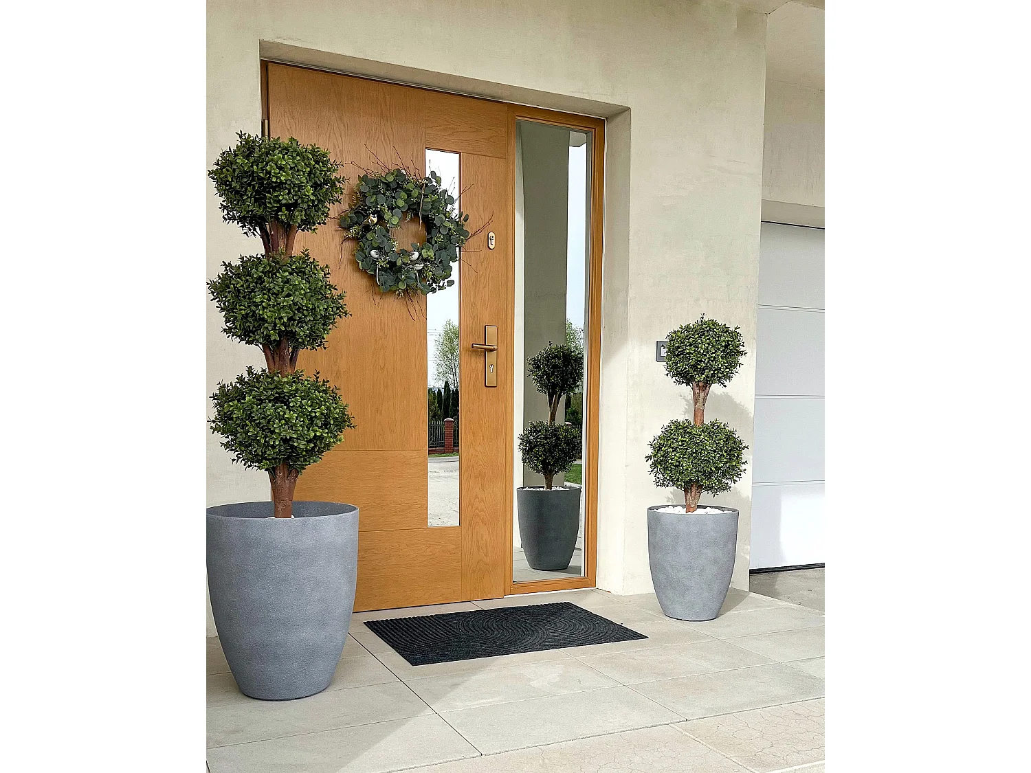 Pianta artificiale in vaso 92 cm BUXUS BALL TREE