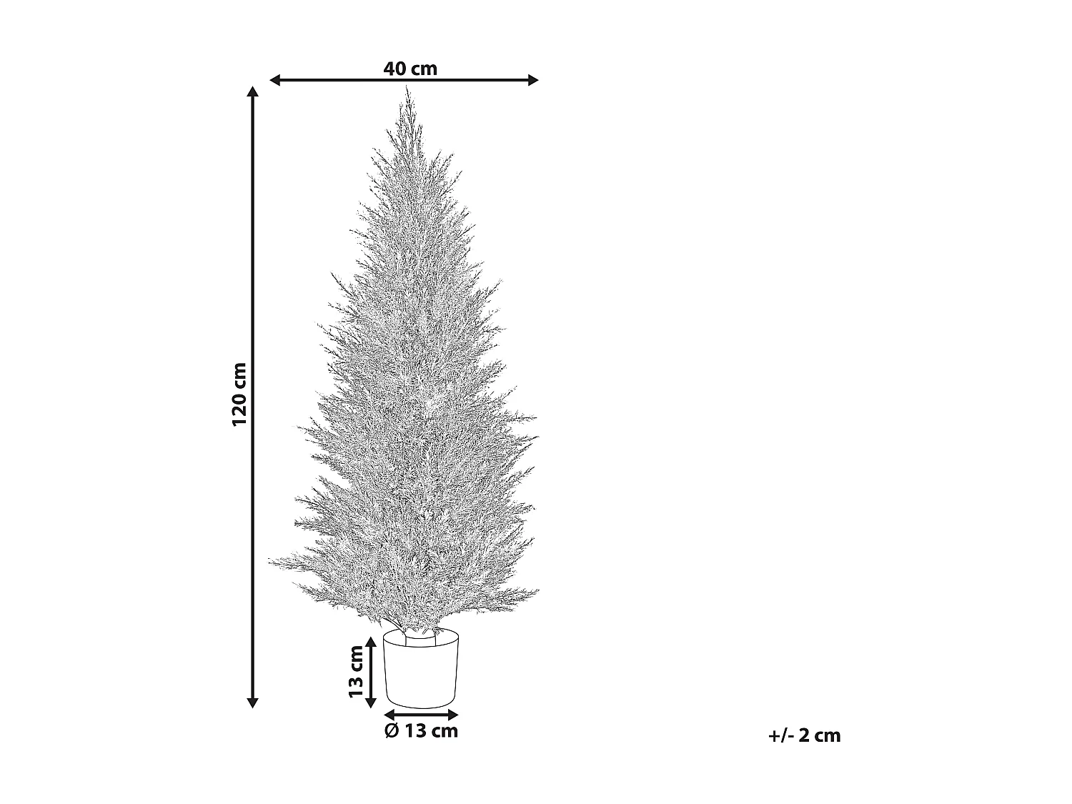 Kunstpflanze im Blumentopf 120 cm CEDAR TREE