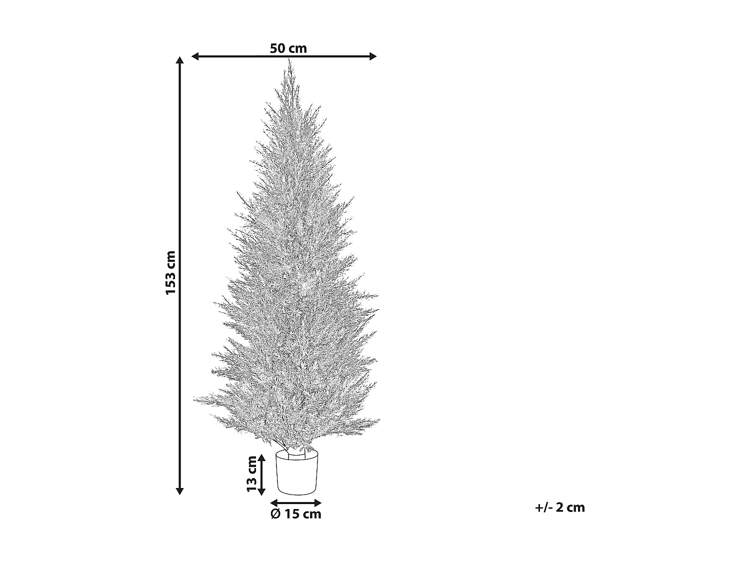 Kunstpflanze im Blumentopf 153 cm CEDAR TREE