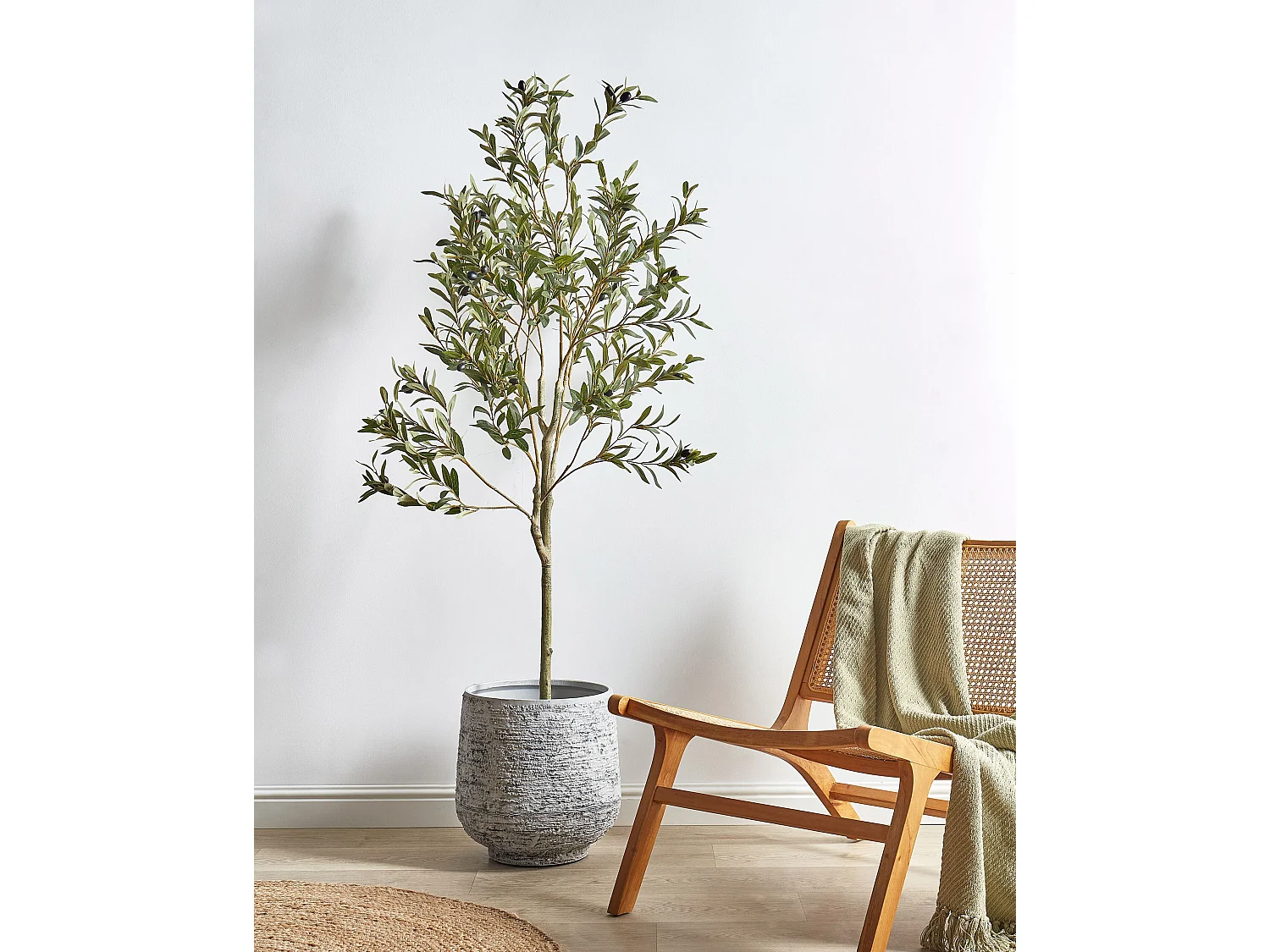 Kunstpflanze im Blumentopf 153 cm OLIVE TREE
