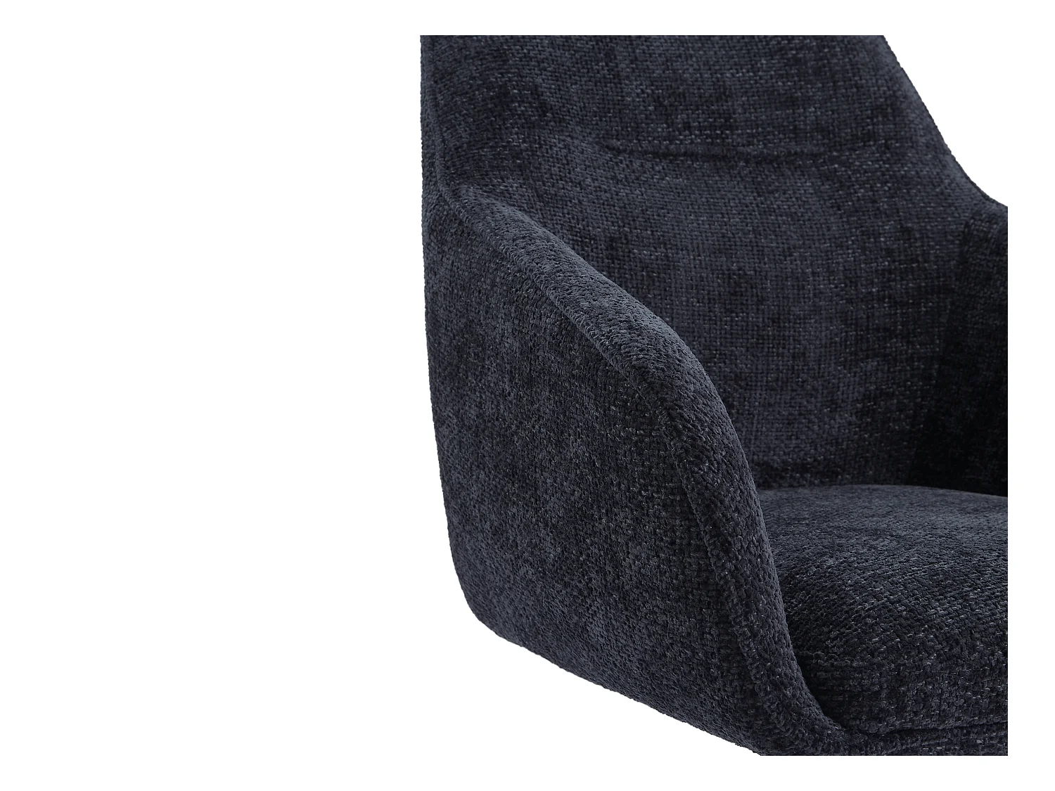 Set van 2 draaistoelen met armleuningen van stof met textuur - Zwart - MUSE van Maison Céphy