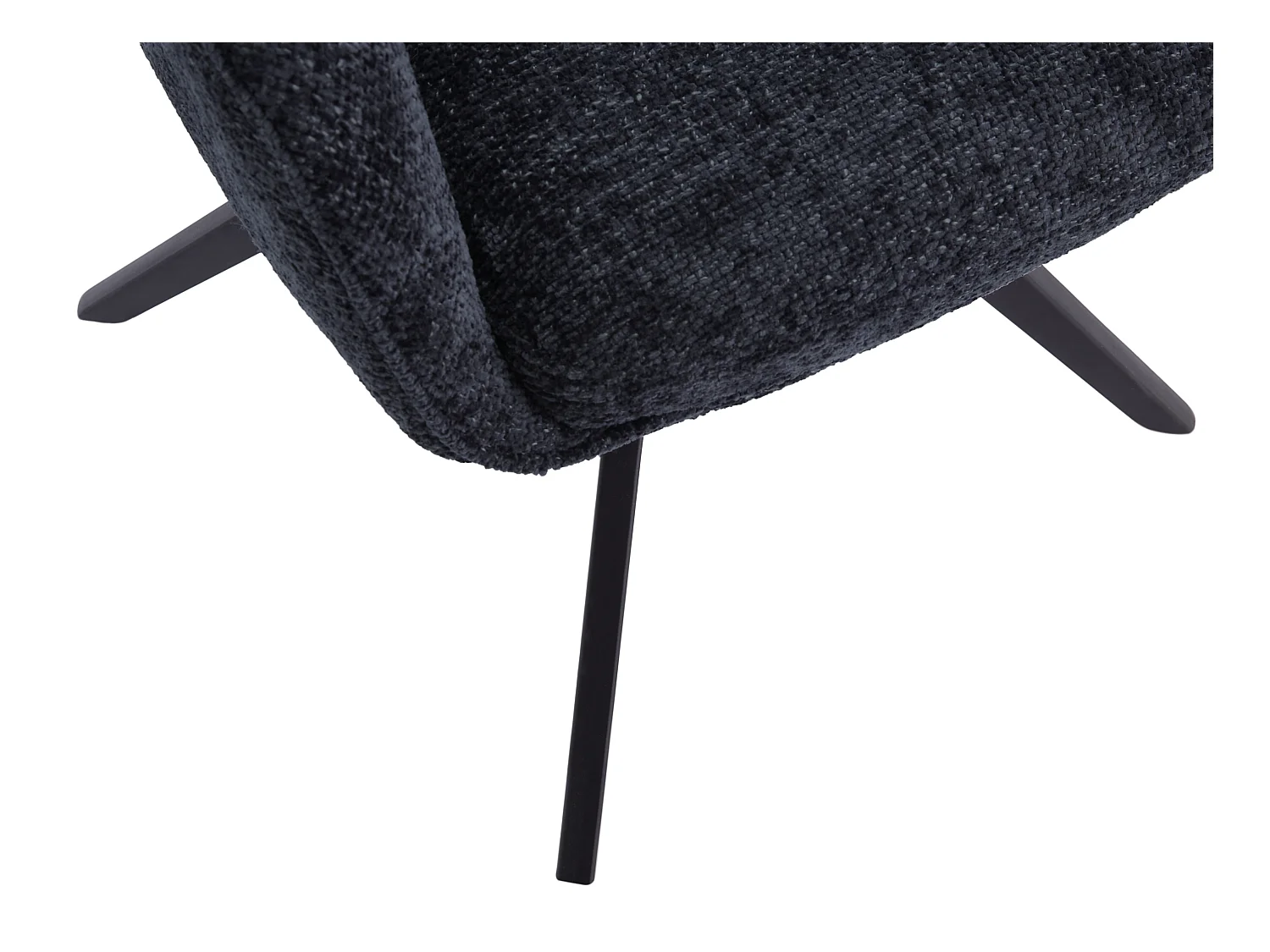 Set van 2 draaistoelen met armleuningen van stof met textuur - Zwart - MUSE van Maison Céphy