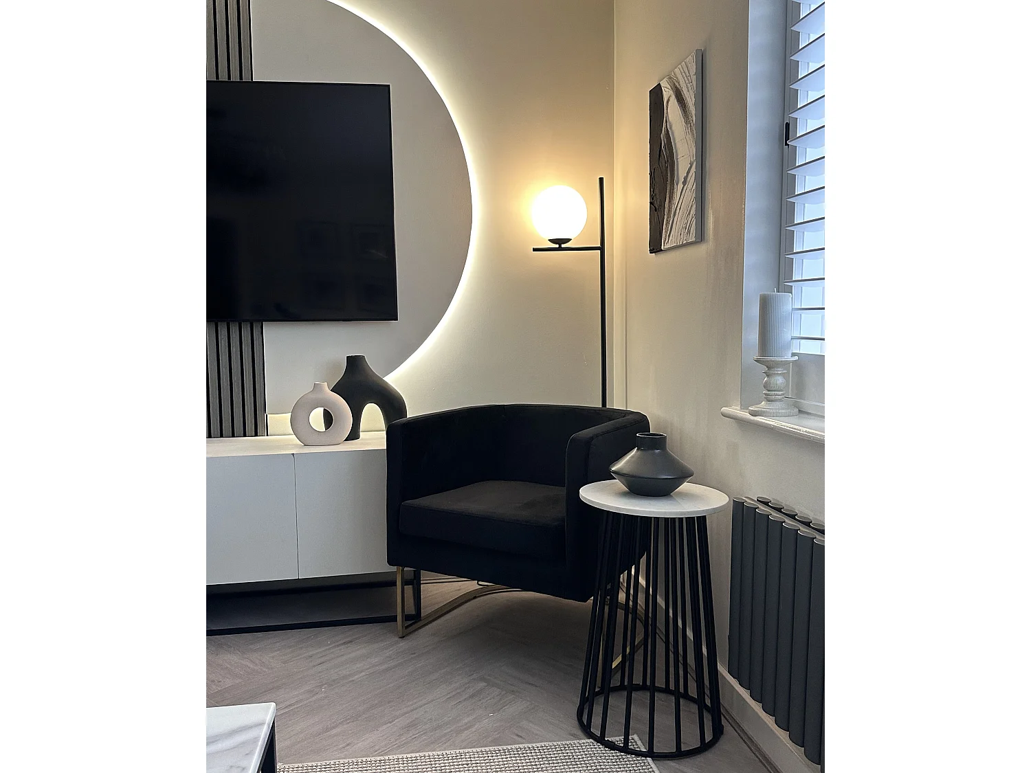 Fauteuil SIRKKA Fluweel Zwart