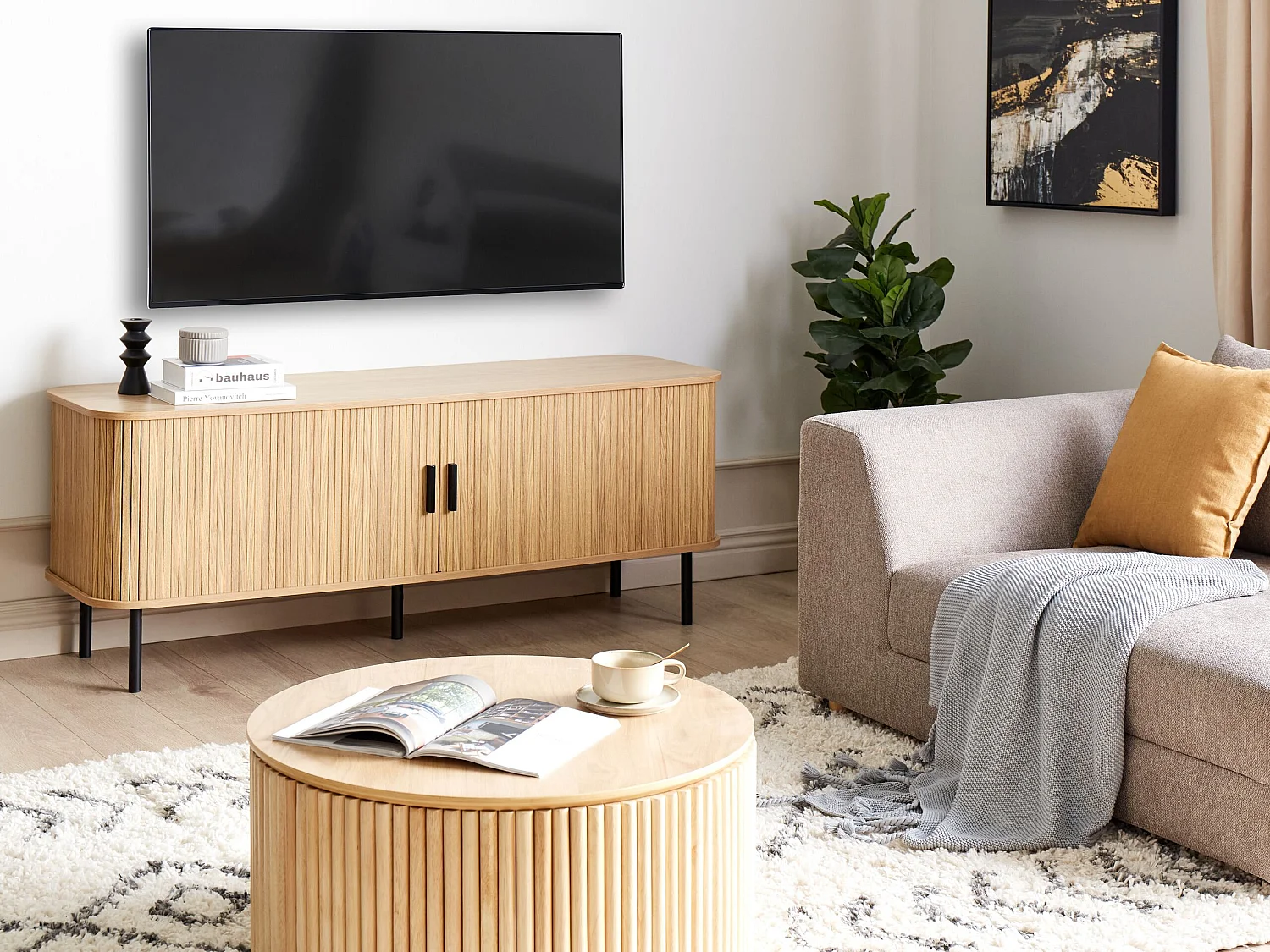 Meuble TV BRADLEY Marron