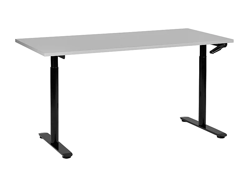 Bureau handmatig verstelbaar grijs/zwart 160 x 72 cm DESTINAS