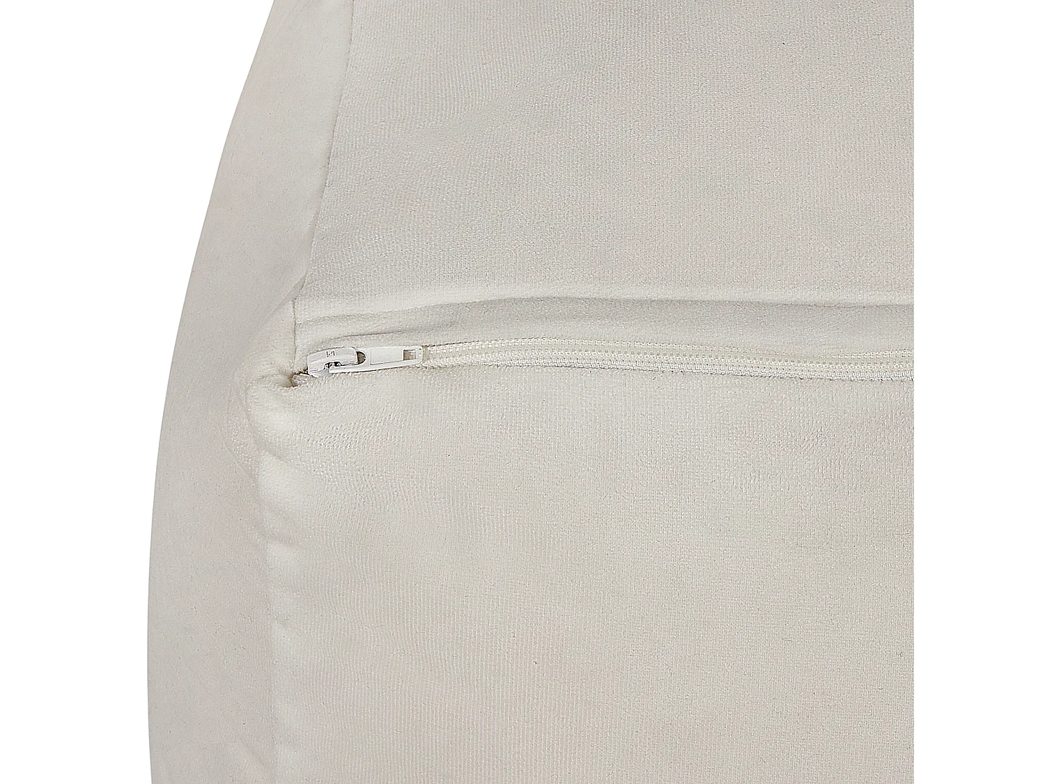 Poef DAREYN Fluweel Lichtbeige 50 cm 50 cm 30 cm