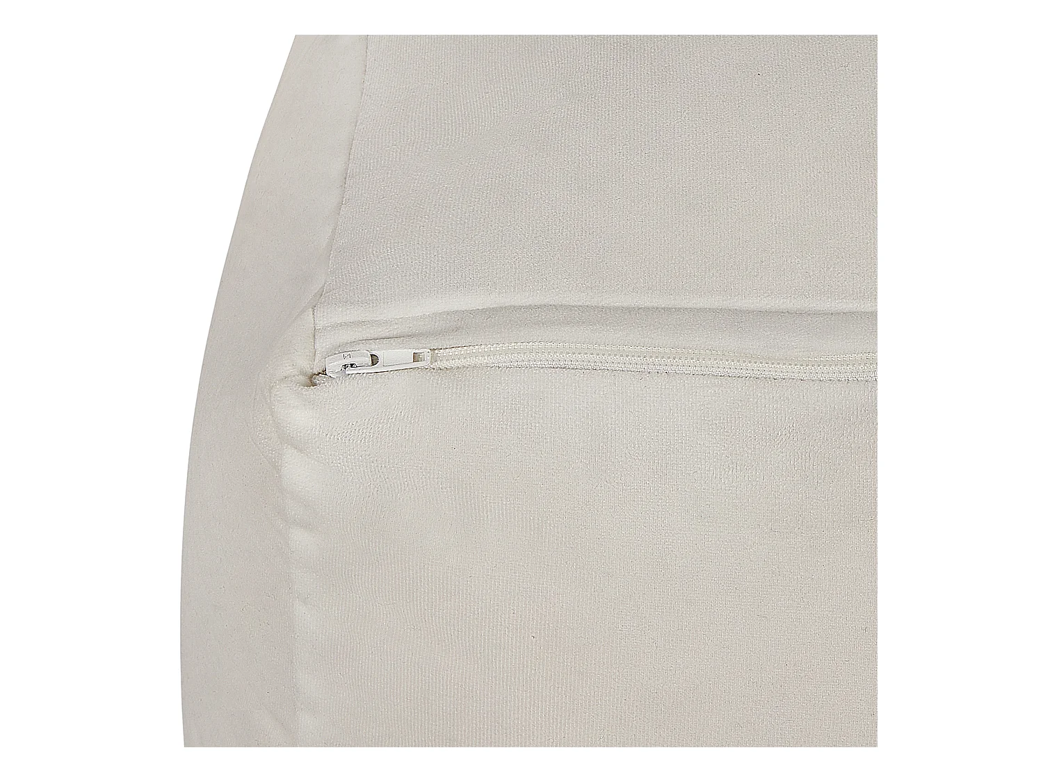 Pouf Hocker Samt helles Beige quadratisch Polsterhocker 30 cm hoch Dareyn