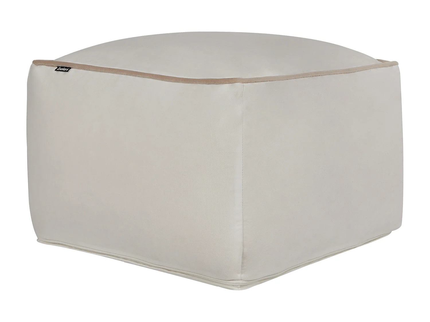 Puf DAREYN Terciopelo Beige claro 50 cm 50 cm 30 cm