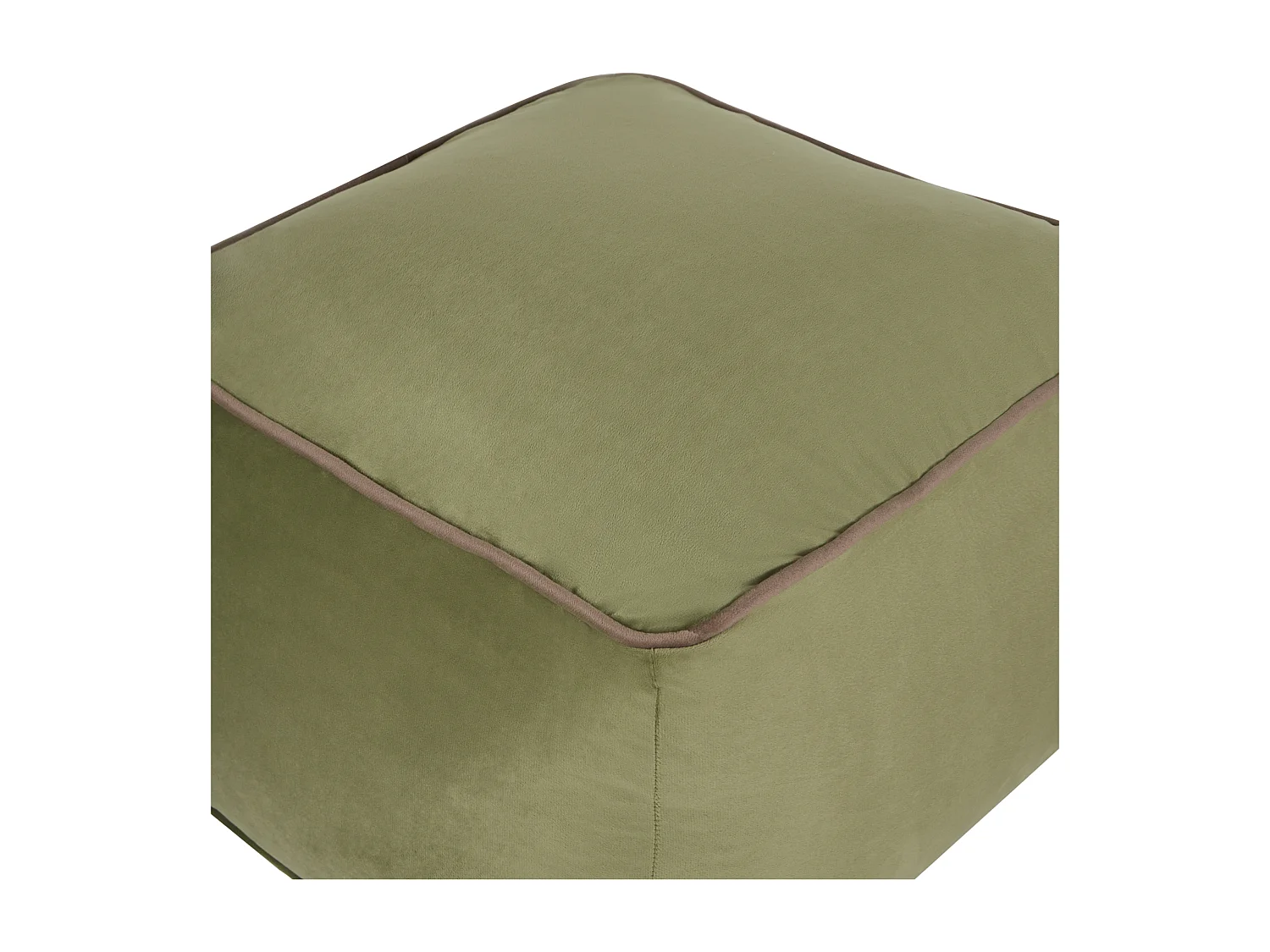 Pouf DAREYN Velours Vert olive